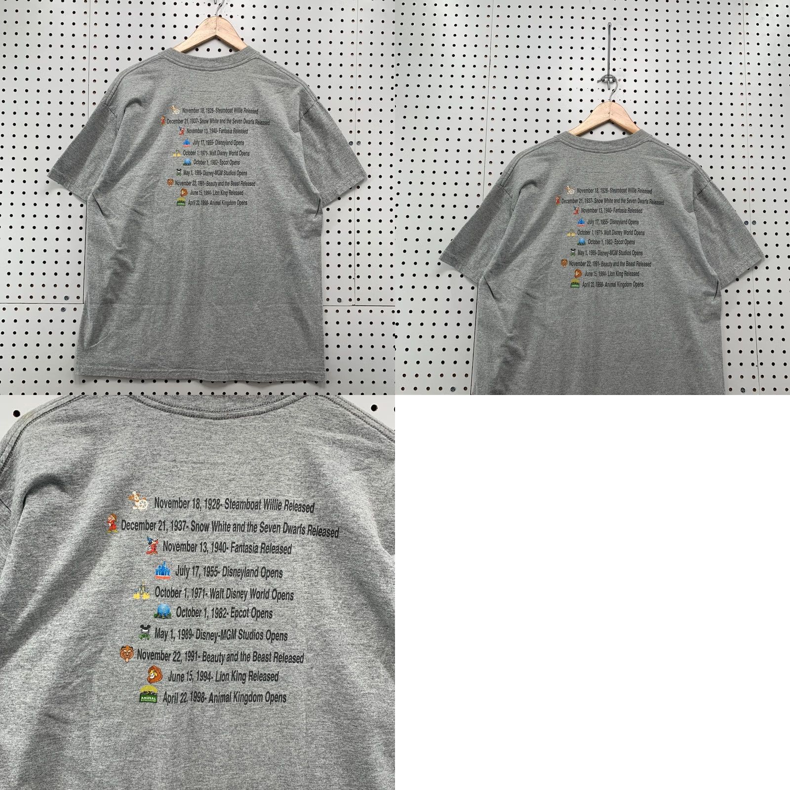 Disney VINTAGE Disney Shirt Gray 100 Years Of Noguchi Mens Medium Cartoon Tee Shirt Size US M / EU 48-50 / 2 - 10 Thumbnail