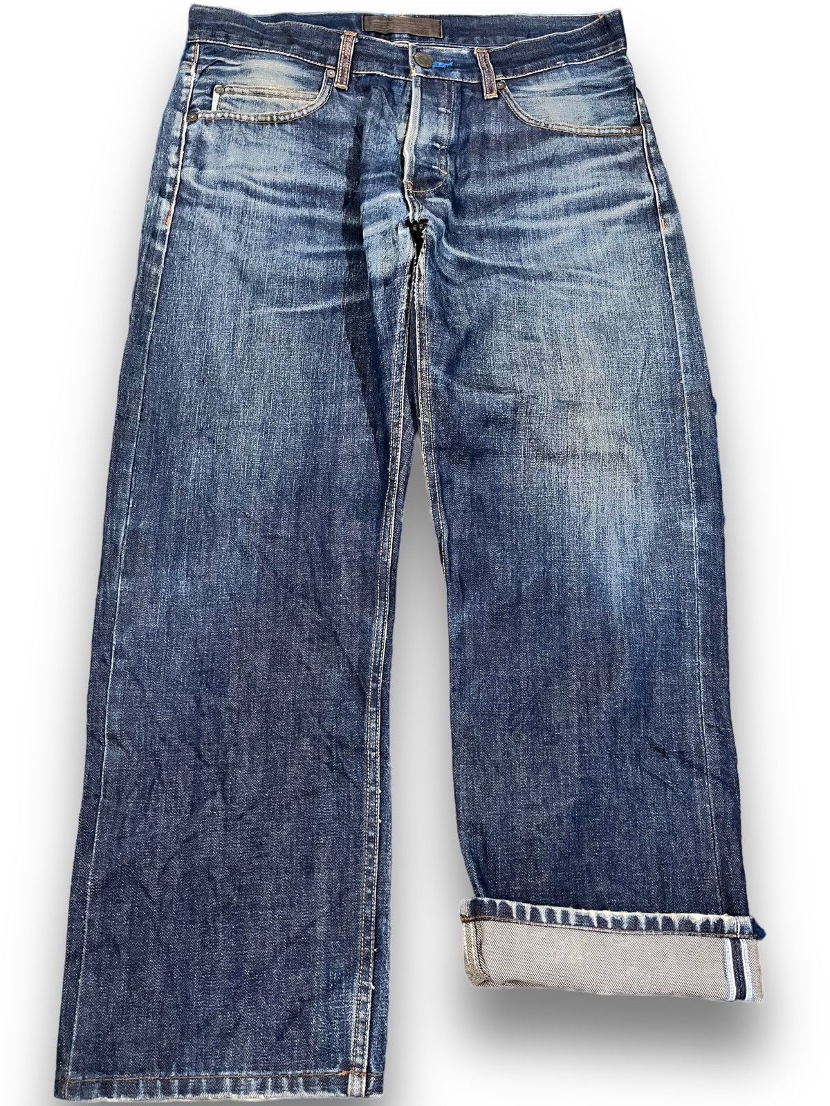 Adidas Vintage Adidas Flower Baggy Selvedge Denim Size US 33 - 1 Thumbnail