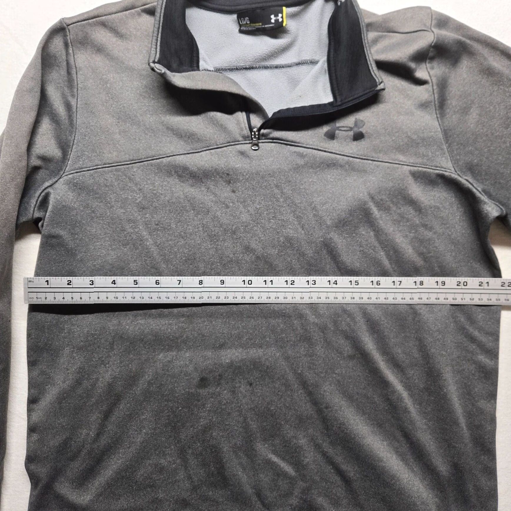 Under Armour Under Armour Cold Gear Mens Large Gray Fleece Pullover Sweatshirt 1/2 Zip Size US L / EU 52-54 / 3 - 5 Thumbnail