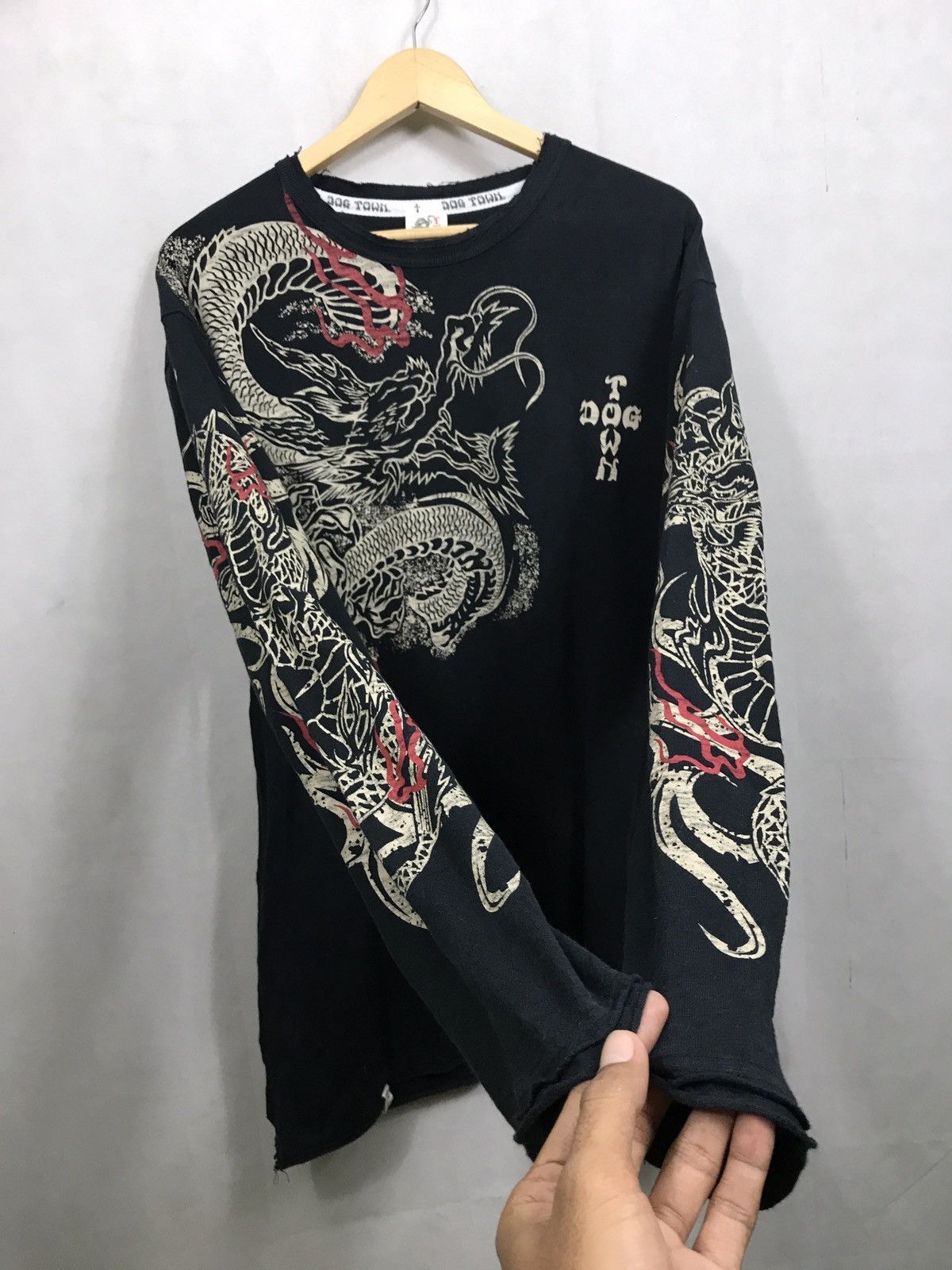 JNCO Rare Vintage Dog Town Tatoo Dragon Long Sleeve Size US L / EU 52-54 / 3 - 5 Thumbnail