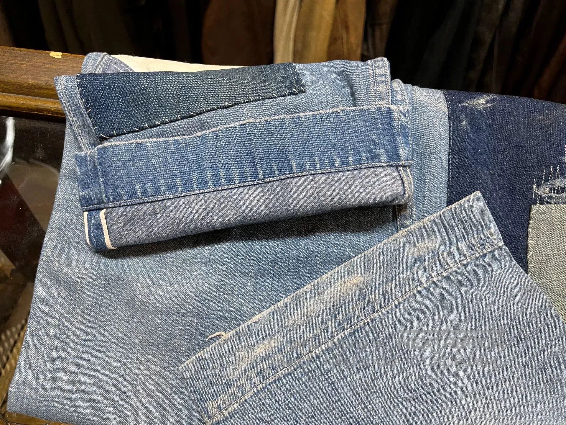 RRL Ralph Lauren limited edition patchwork denim pants. Size US 30 / EU 46 - 8 Thumbnail
