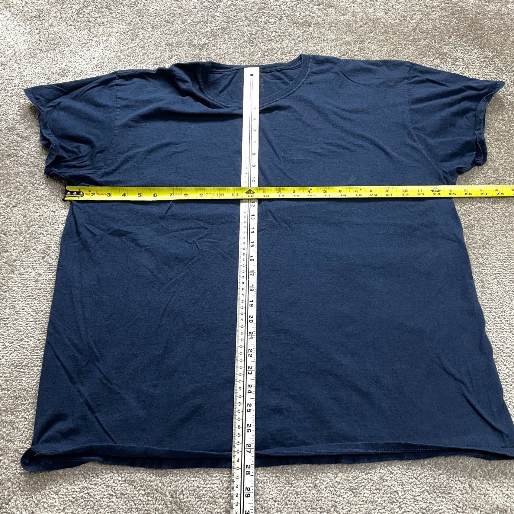 Fruit Of The Loom Fruit Of The Loom Basic Crew Neck T-Shirt Mens 2XL Navy Blue Casual Classic Outdoor Cotton Size US XXL / EU 58 / 5 - 6 Thumbnail
