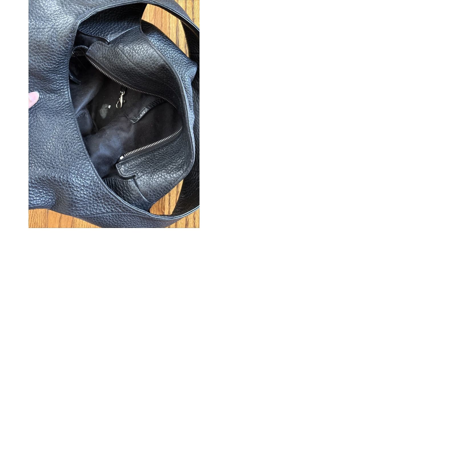 Michael Kors Michael Kors Fulton Pebbled Black Soft Leather Medium Shoulder Bag Handbag Women Size ONE SIZE - 9 Thumbnail