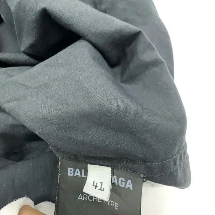Balenciaga Balenciaga Balenciaga Black Logo Long Sleeve Shirt -2507 Size US M / EU 48-50 / 2 - 4 Thumbnail