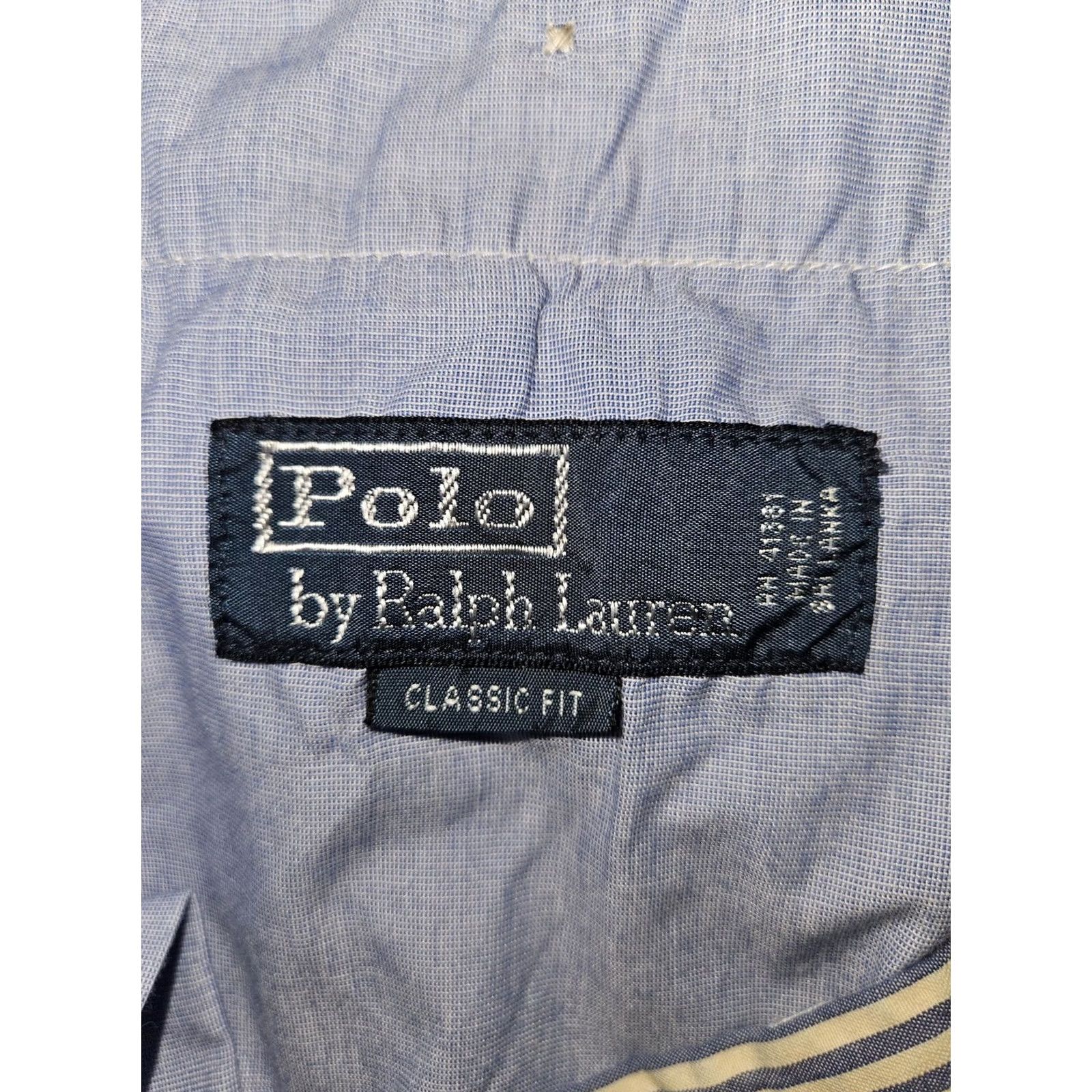 Polo Ralph Lauren Polo Ralph Lauren Shorts Mens 40 Blue Stripe Cotton Chino Classic Fit Casual Size US L / EU 52-54 / 3 - 2 Thumbnail
