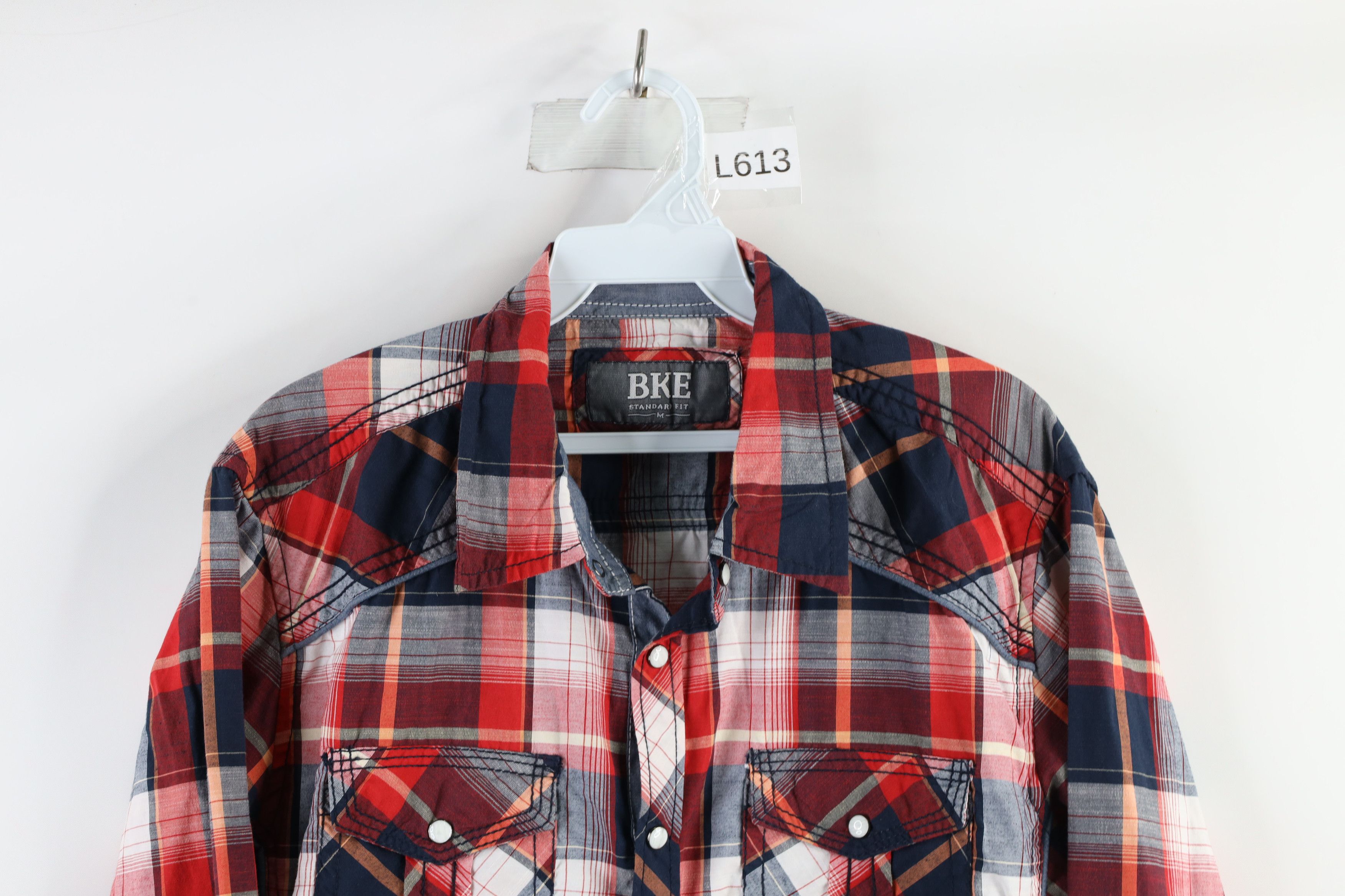 Vintage Buckle BKE Fit Thick Stitch MMA Fighting Button Shirt Plaid Size US M / EU 48-50 / 2 - 2 Thumbnail