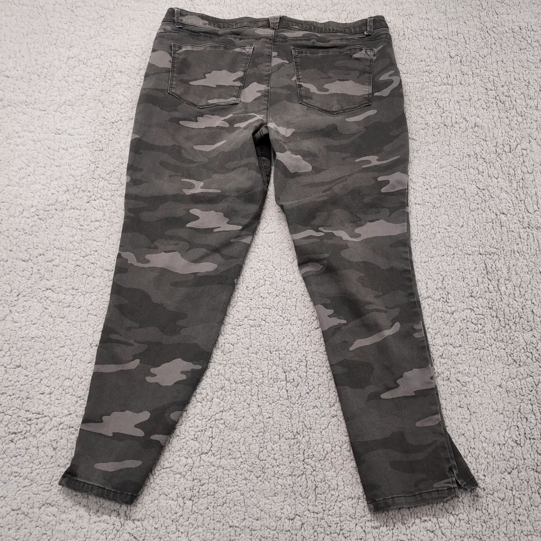 Vintage Wit & Wisdom Pants Jegging Gray Camouflage Denim 16 Womens Skinny Regular Jeans 90s Theme Casual Workwear Size 38" / US 16 / IT 52 - 2 Thumbnail