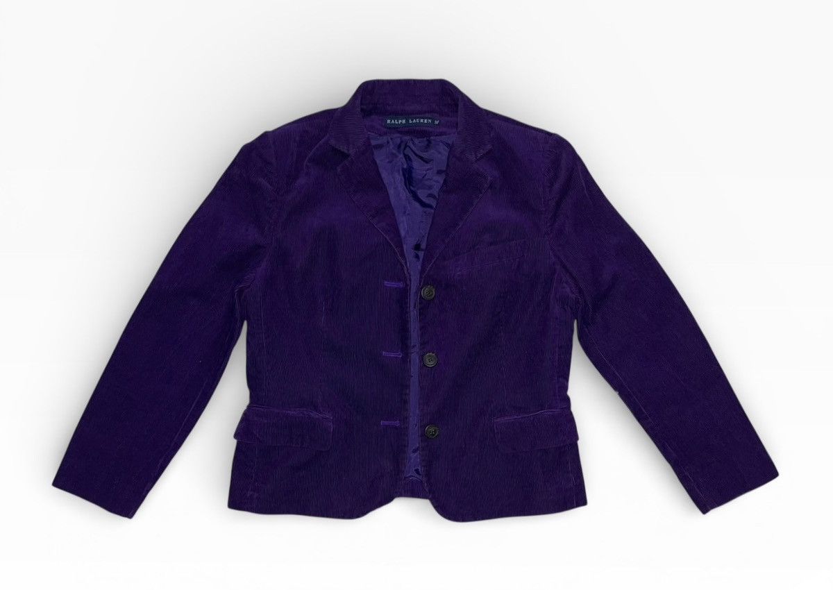 Ralph Lauren VINTAGE RALPH LAUREN Purple Corduroy Blazer Size M / US 6-8 / IT 42-44 - 3 Thumbnail