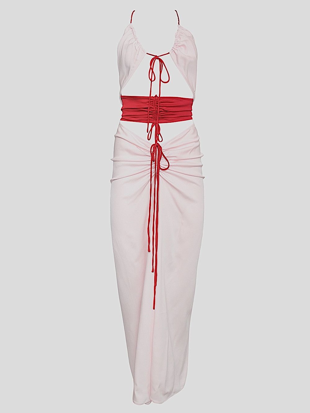 Christopher Esber Multi Panel Disconnect Ruched Halter Dress Size XS / US 0-2 / IT 36-38 - 6 Thumbnail