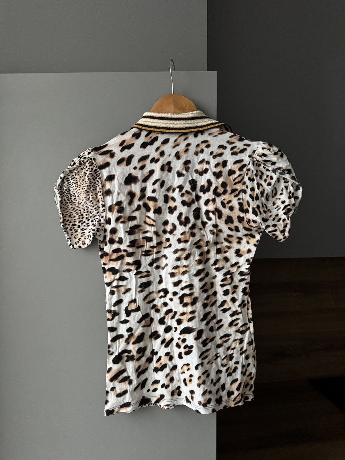 Cavalli Class Vintage Cavalli CLASS Leopard Print Polo T-Shirt Size S / US 4 / IT 40 - 7 Thumbnail