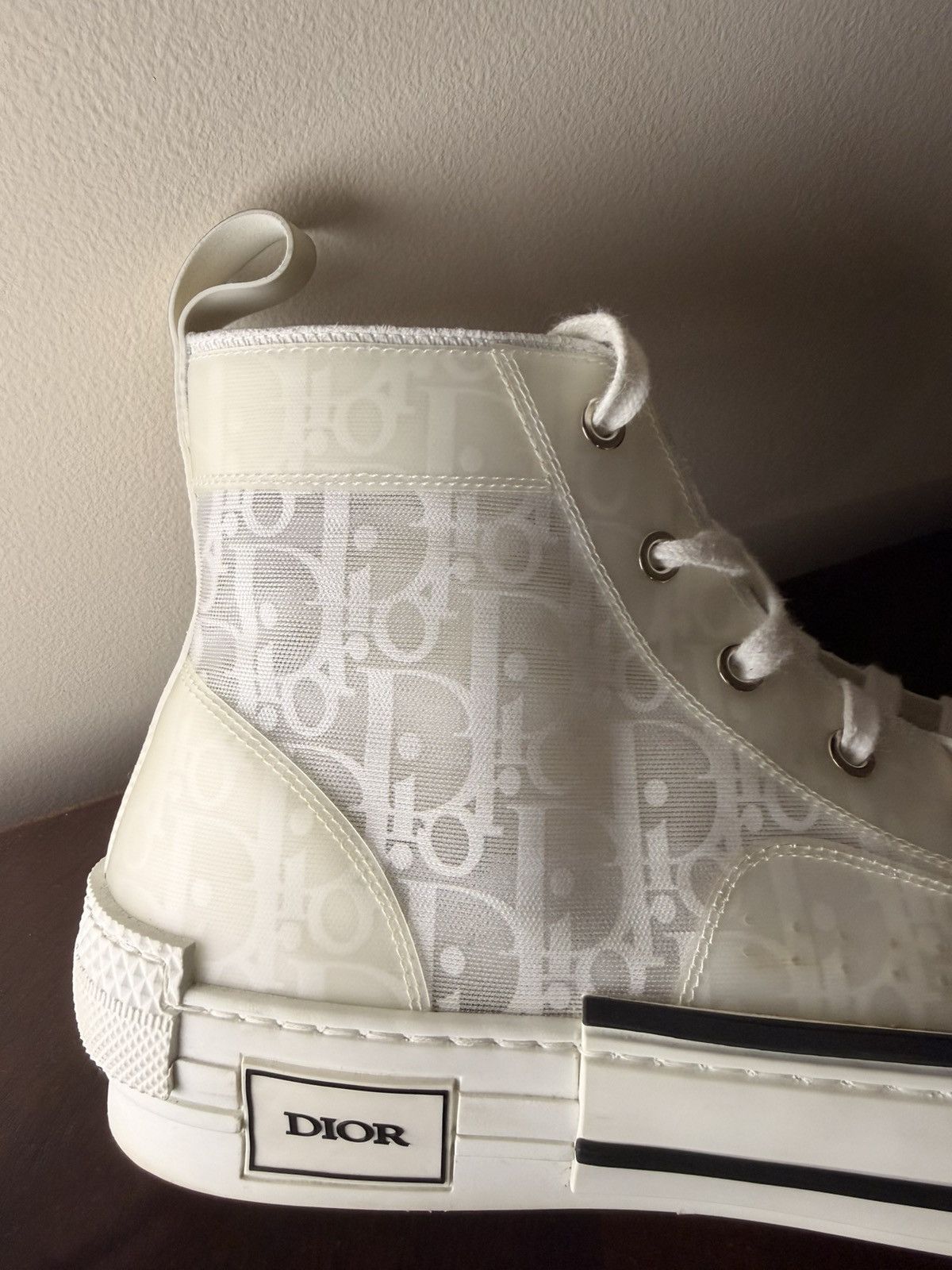 Dior Dior B23 High Top White Oblique Size 43EU Size US 10 / EU 43 - 2 Thumbnail