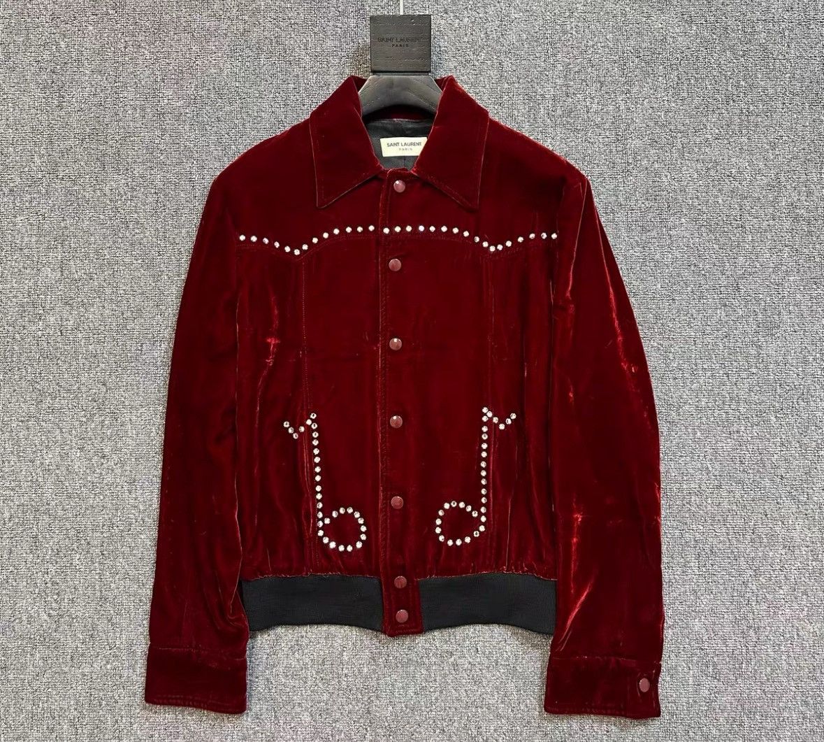 Saint Laurent Paris × Yves Saint Laurent Saint Laurent slp16FW wine red jacket 2506-Nextarrow Size US S / EU 44-46 / 1 - 1 Thumbnail