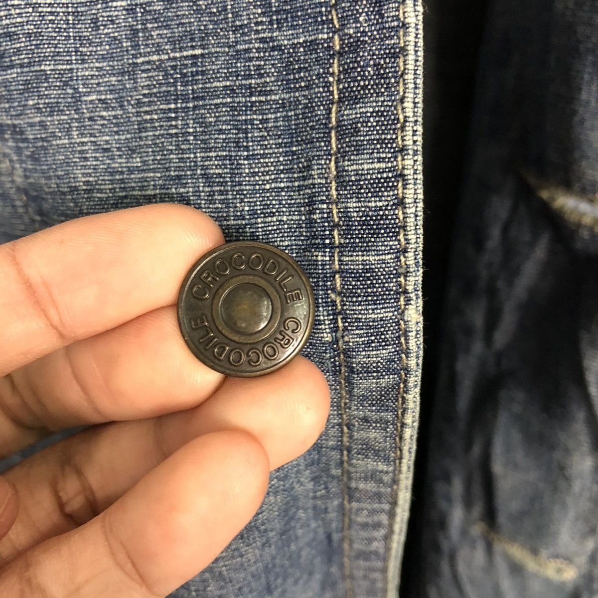Japanese Brand 🔥VINTAGE CHORE WORK JACKET DENIM CROCODILE ISSEY MIYAKE Size US L / EU 52-54 / 3 - 19 Thumbnail