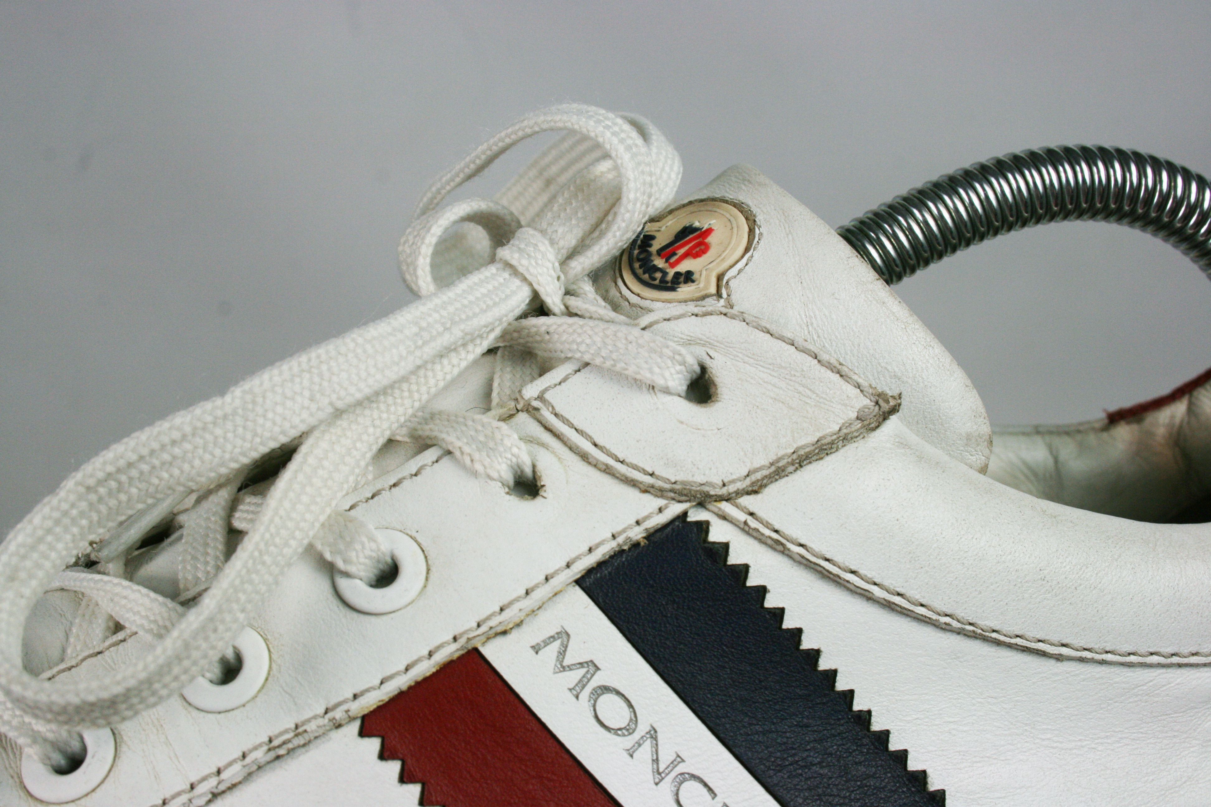 Moncler Distressed "New Leni" Low Leather Sneakers Size US 9 / IT 39 - 9 Thumbnail