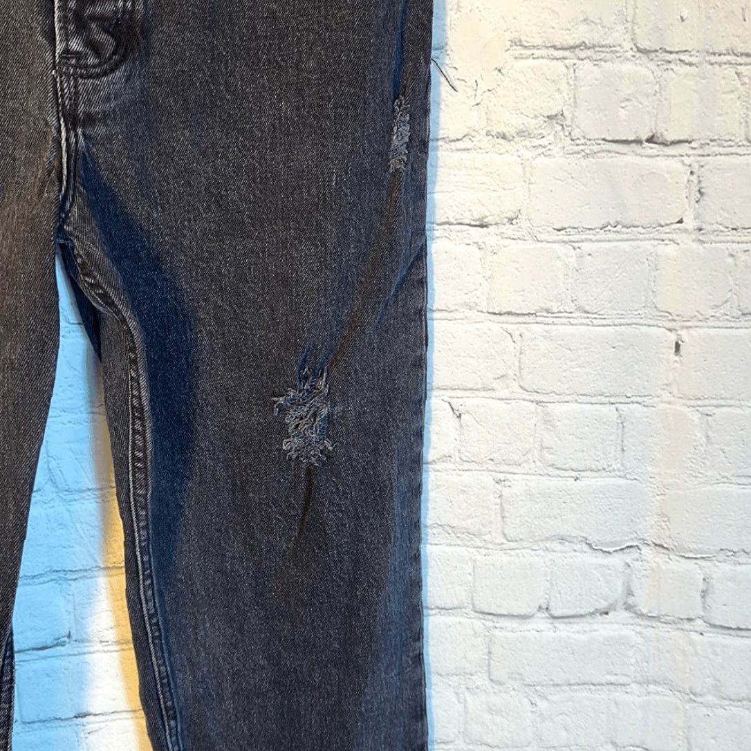 Abercrombie & Fitch Abercrombie & Fitch Jeans Womens 27 The Dad High Rise Black Denim Buttonfly Size 27" / US 4 / IT 40 - 4 Thumbnail