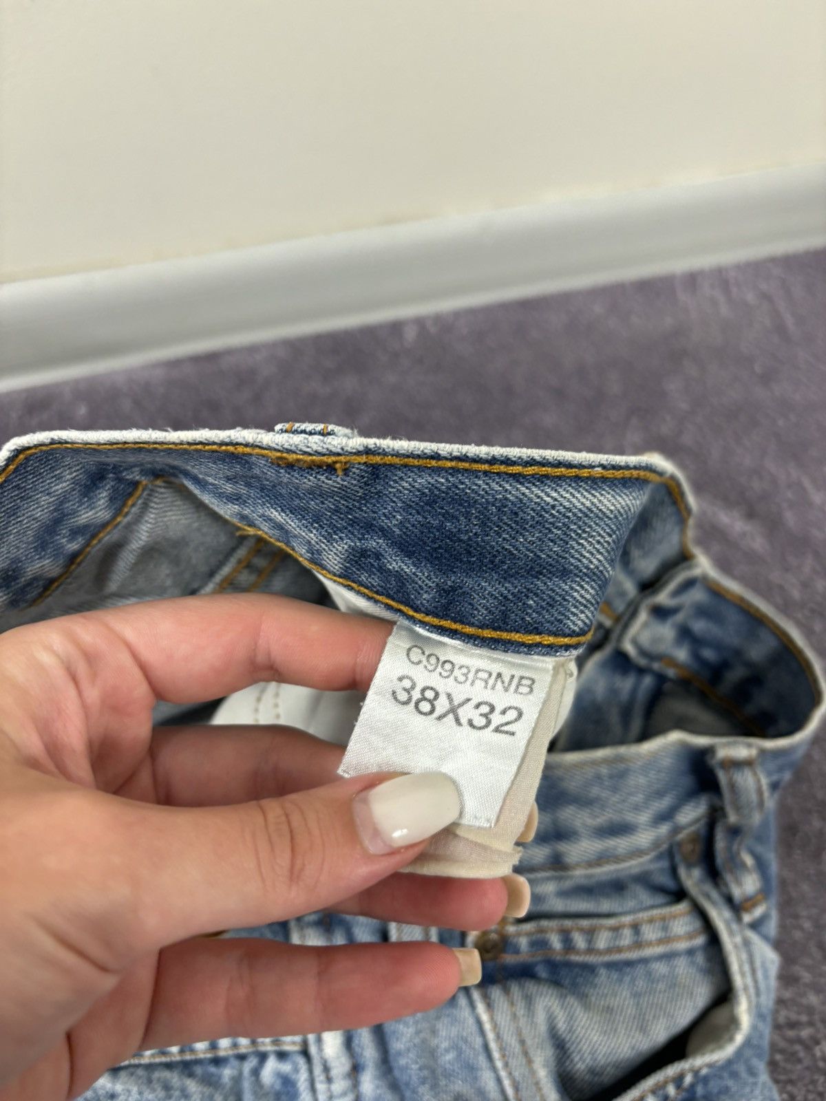 Dickies Vintage 90s Dickies USA Faded Light Blue Denim Baggy Jeans Size US 38 / EU 54 - 15 Thumbnail