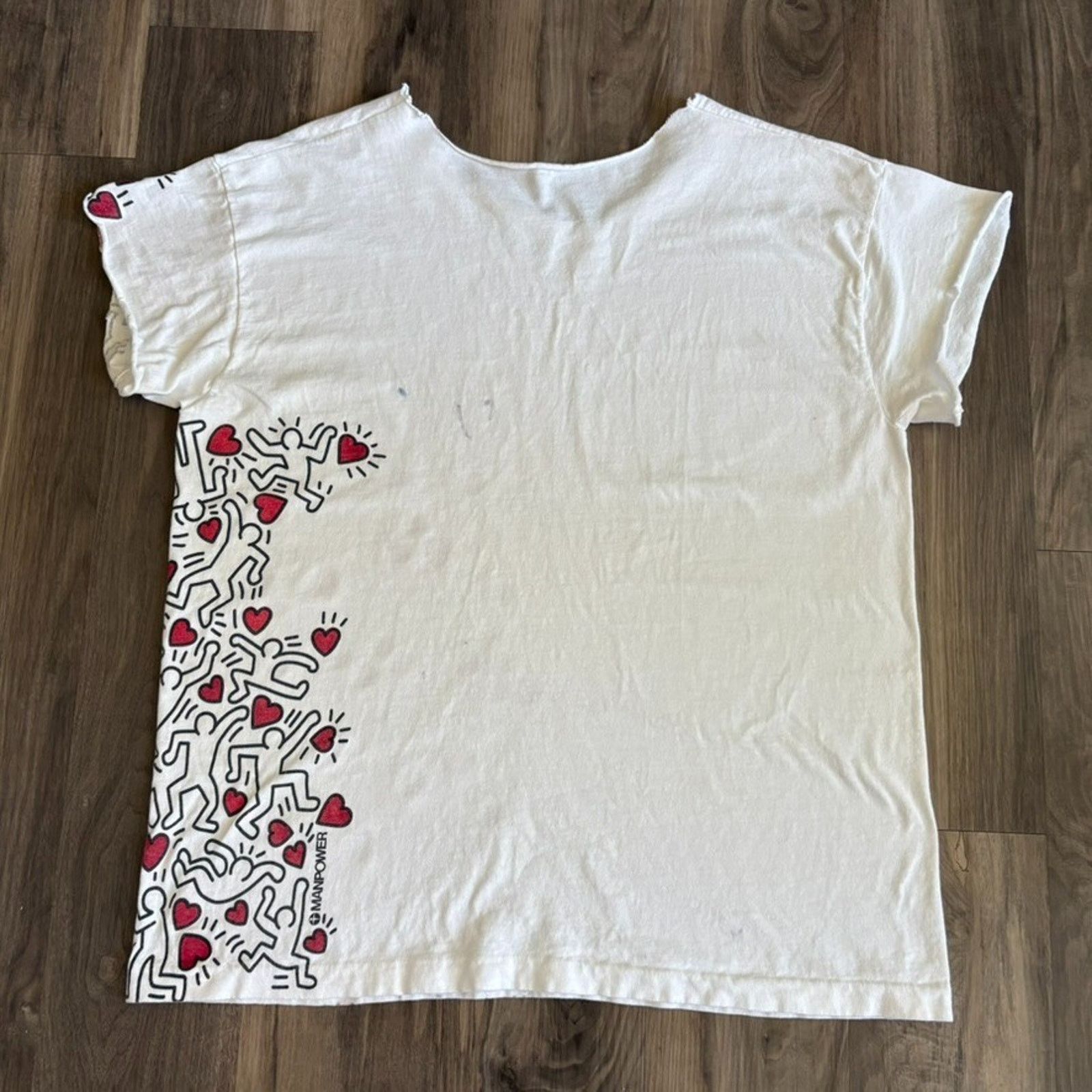 Keith Haring Vintage Keith Haring Manpower Art T-Shirt Men's Size XL Size US XL / EU 56 / 4 - 8 Thumbnail