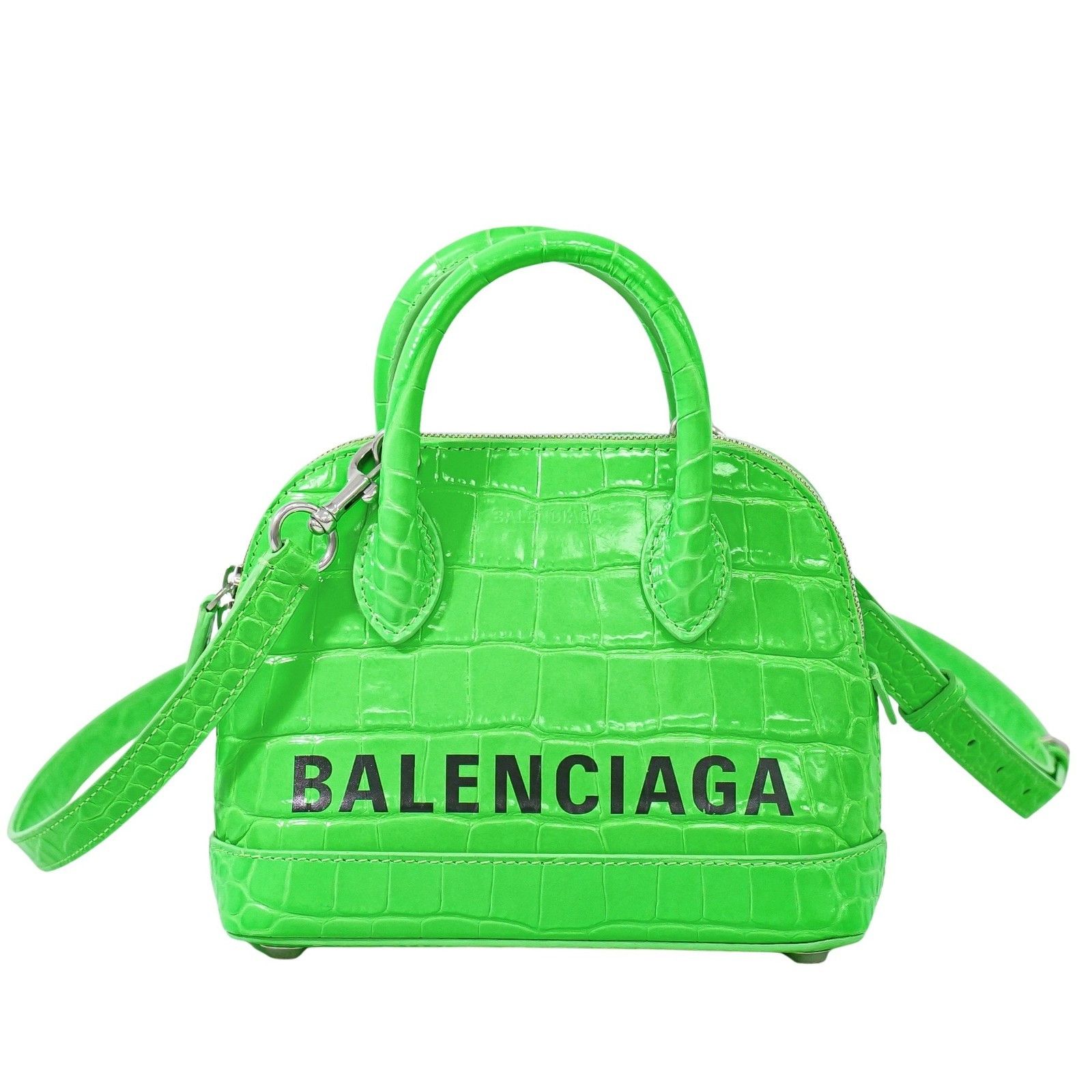 Balenciaga Balenciaga Logo Ville Bag Crocodile Embossed Leather Size ONE SIZE - 1 Thumbnail