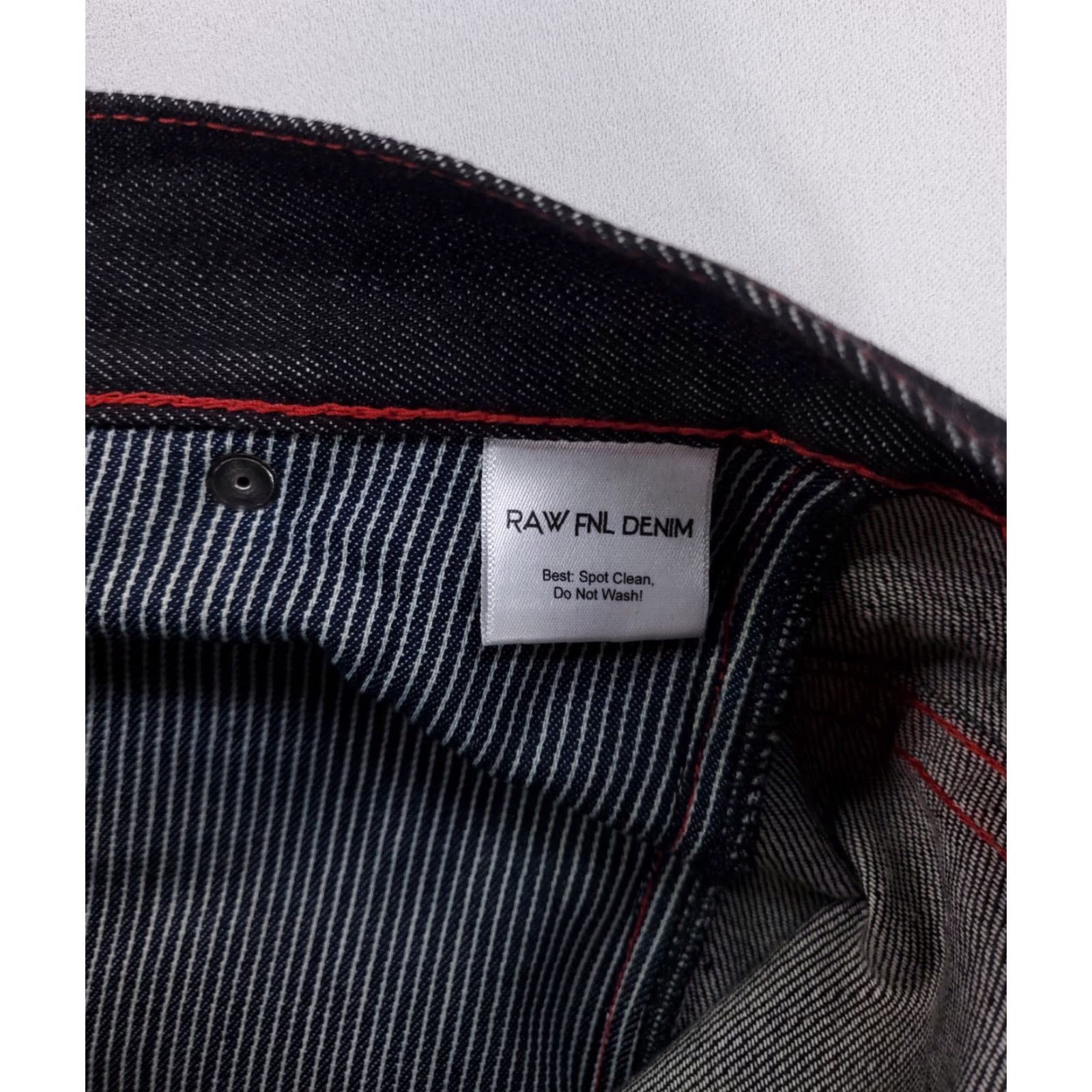 Denime FNL Jeans Black Mens 33 x 35 Raw Denim Selvedge Size US 33 - 4 Thumbnail