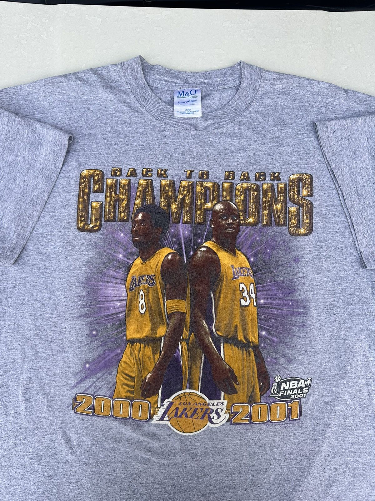 Vintage Kobe Bryant Shaq O'neal NBA FINALS 2000 LAKERS USA