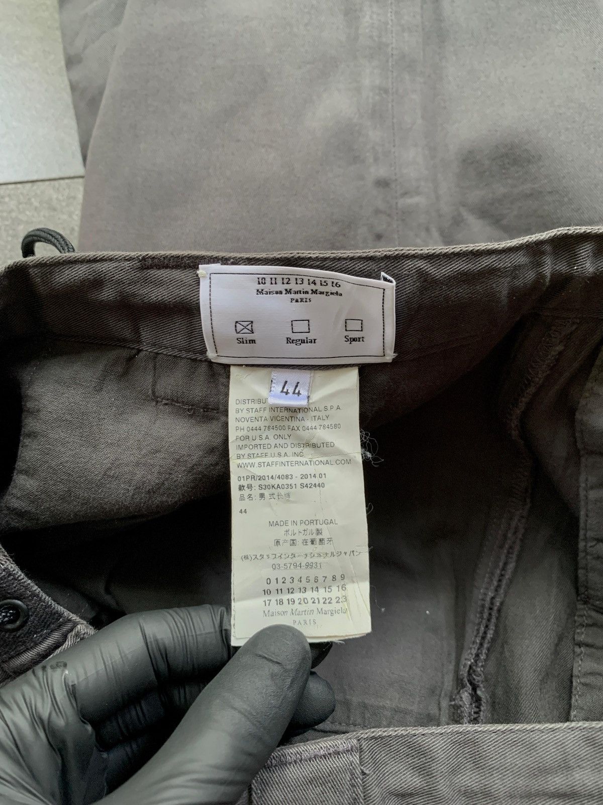 Maison Margiela Slim Trousers with Drawstrings Size US 29 - 8 Thumbnail