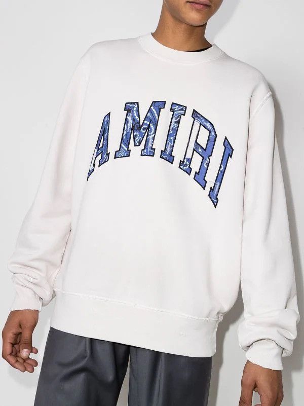 Amiri AMIRI White AMIRI Bandana Sweatshirt Size US XL / EU 56 / 4 - 2 Thumbnail
