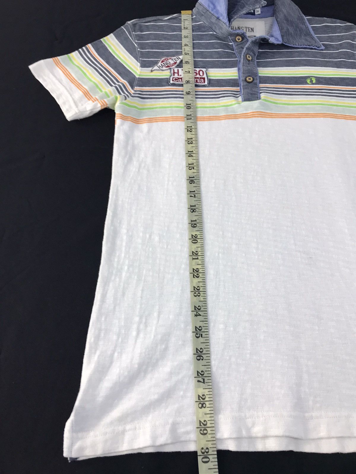 Hang Ten Vintage Hang Ten Double Kneck Design Stripes Polo Style Size US S / EU 44-46 / 1 - 12 Thumbnail