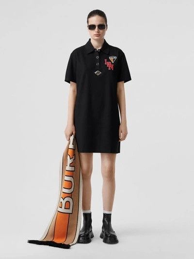 image of Burberry x Riccardo Tisci Aw19 Graphic Logo Dress in Black, Women's (Size Small)