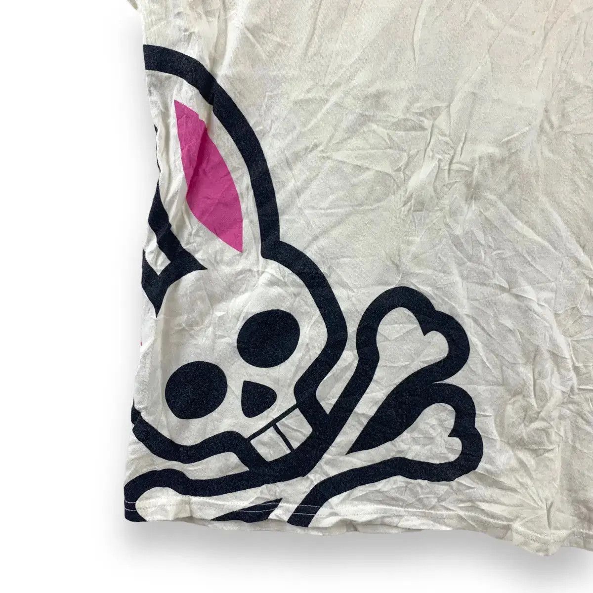 Vintage PSYCHO BUNNY Robert Godley New York Skull Bones Tee Shirt Size L / US 10 / IT 46 - 3 Thumbnail