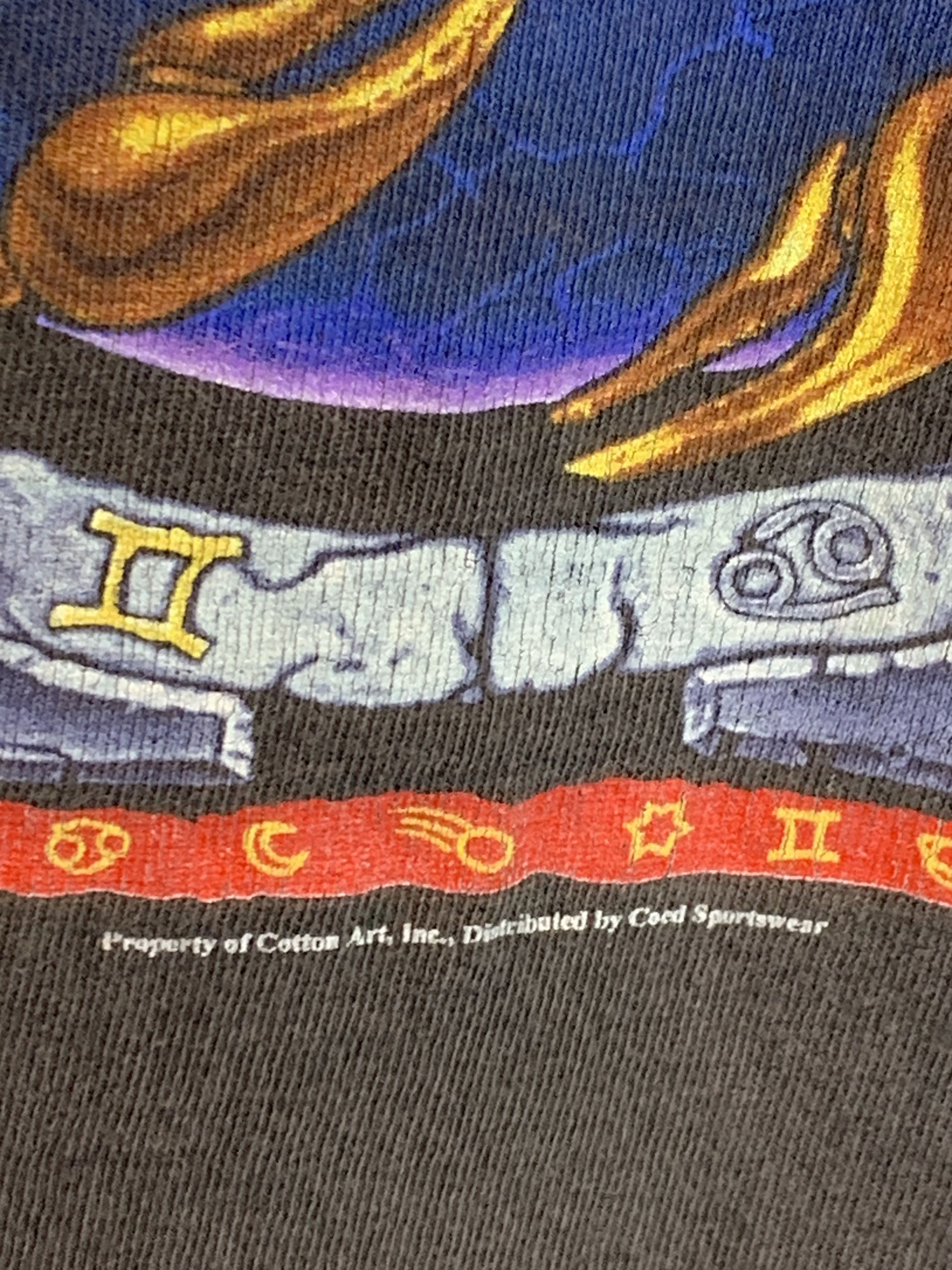 Vintage RARE Vintage 90s Scorpio Astrology Art Single Stitch T-Shirt Size US L / EU 52-54 / 3 - 11 Thumbnail