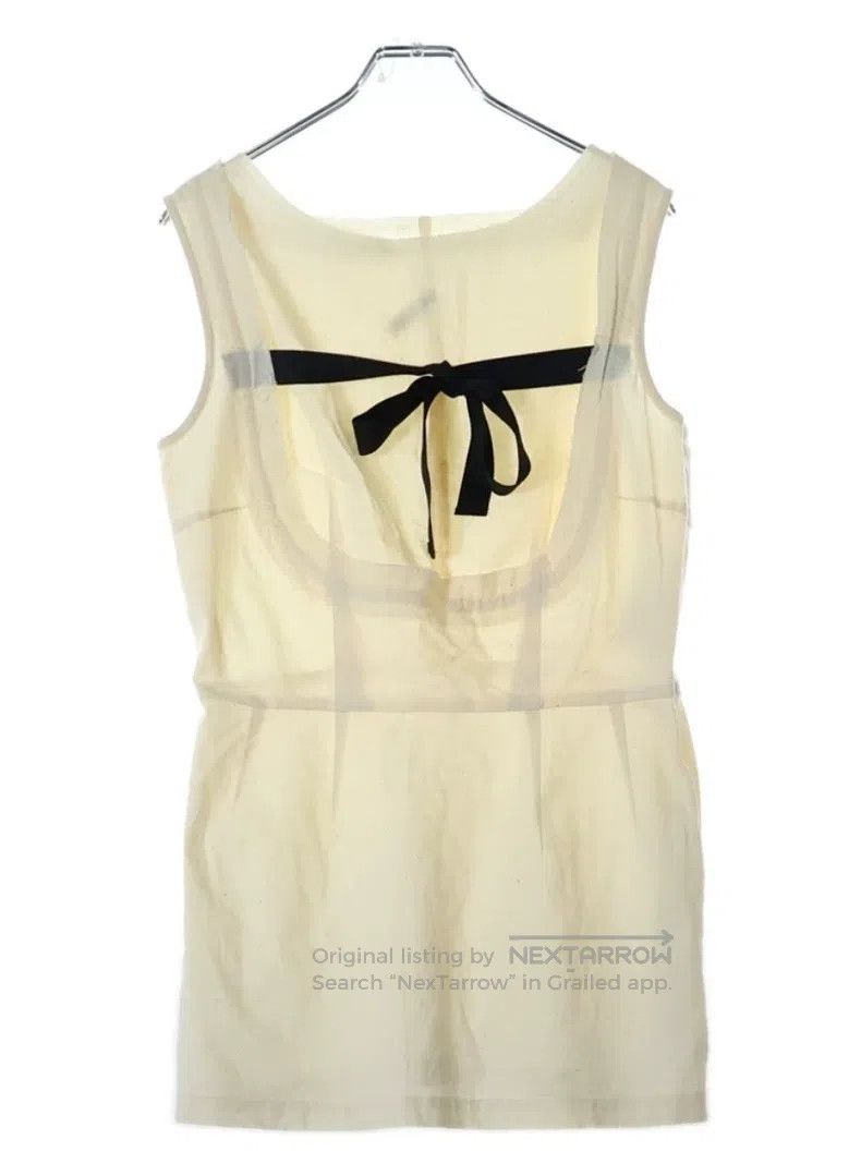Comme des Garcons Comme Des Garcons Ivory Belted Sleeveless Dress Size S / US 4 / IT 40 - 1 Thumbnail