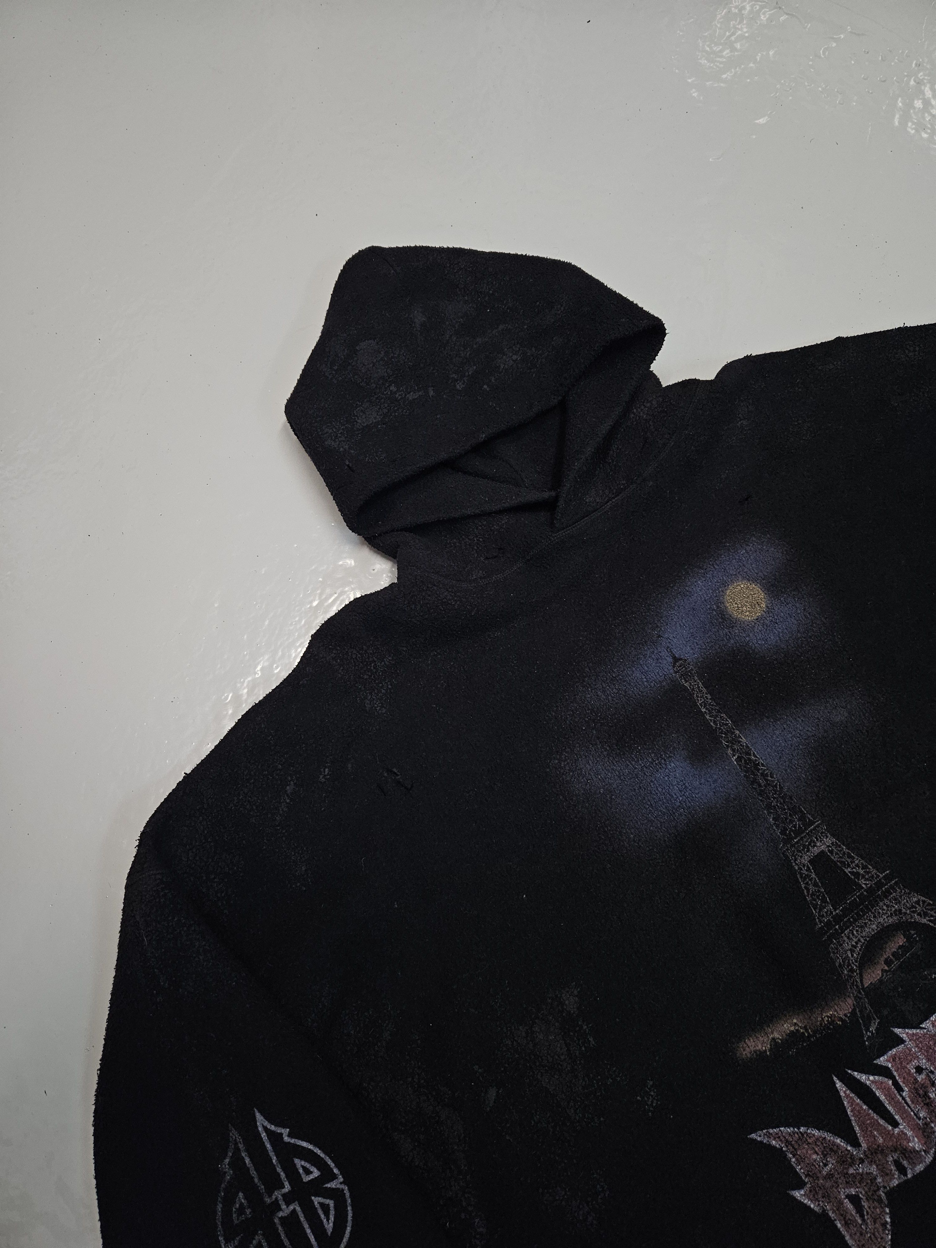 Balenciaga Balenciaga distressed fleece paris moon hoodie Size US M / EU 48-50 / 2 - 4 Thumbnail