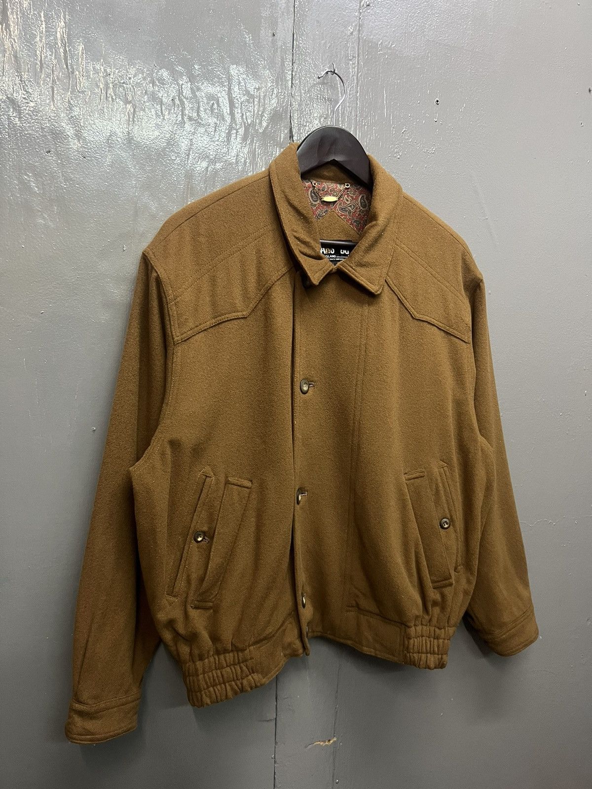DAKS Vintage Daks England Wool Bomber Jacket Size US L / EU 52-54 / 3 - 3 Thumbnail