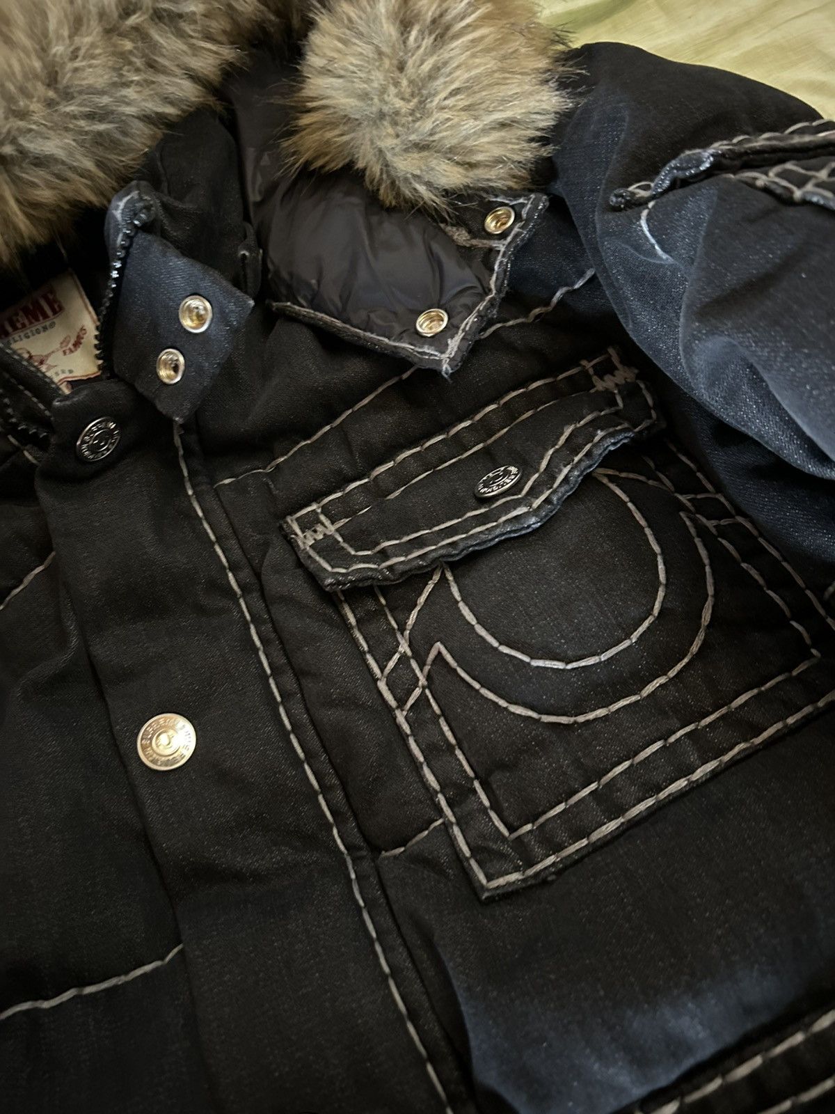 Supreme × True Religion Puffer True Religion x Supreme – Black Jacket Cappuccio Fur Size US XL / EU 56 / 4 - 5 Thumbnail