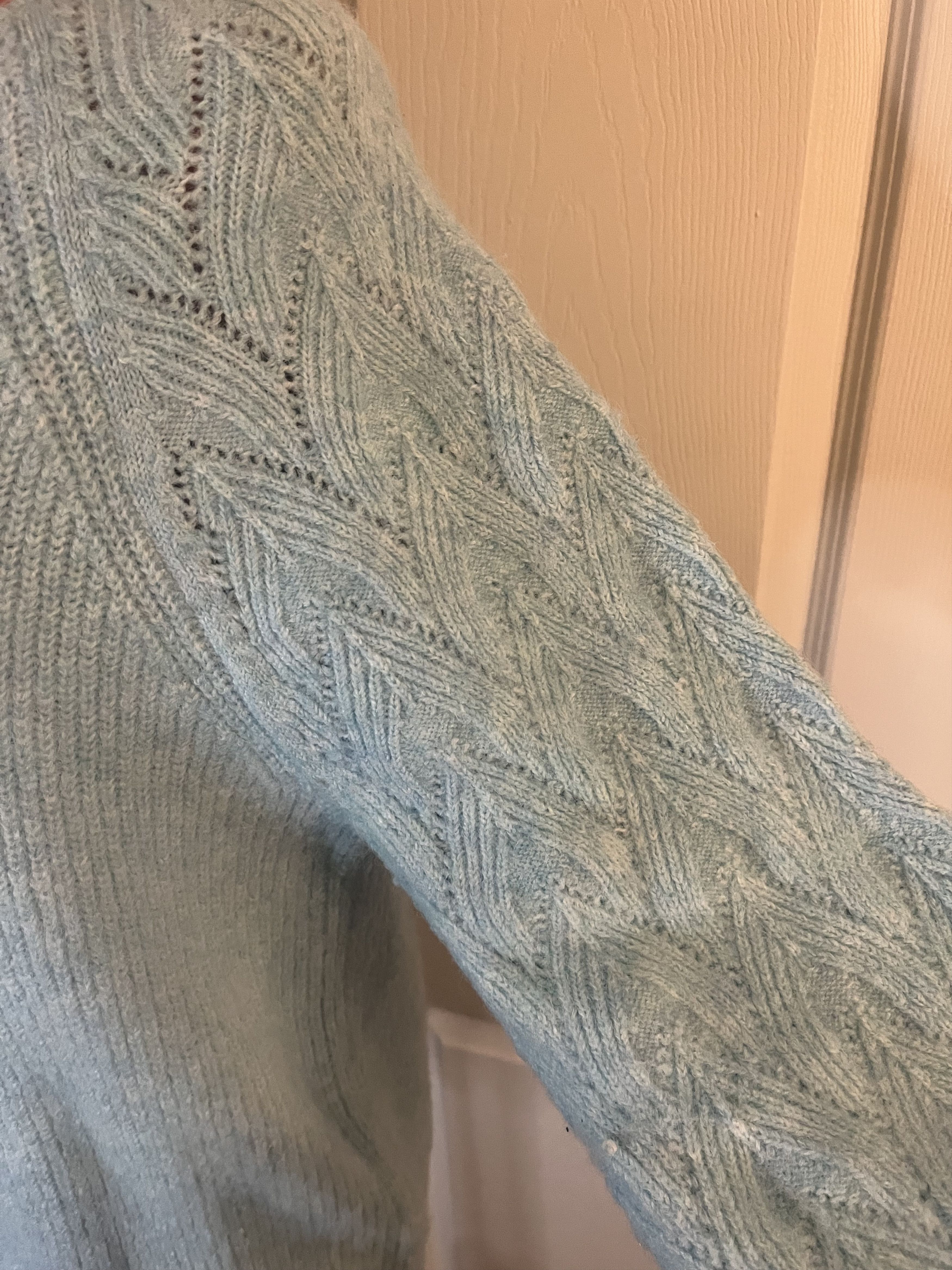 Other Blue ON 34th V-Neck Pointelle-Sleeve Sweater size M Size M / US 6-8 / IT 42-44 - 2 Thumbnail