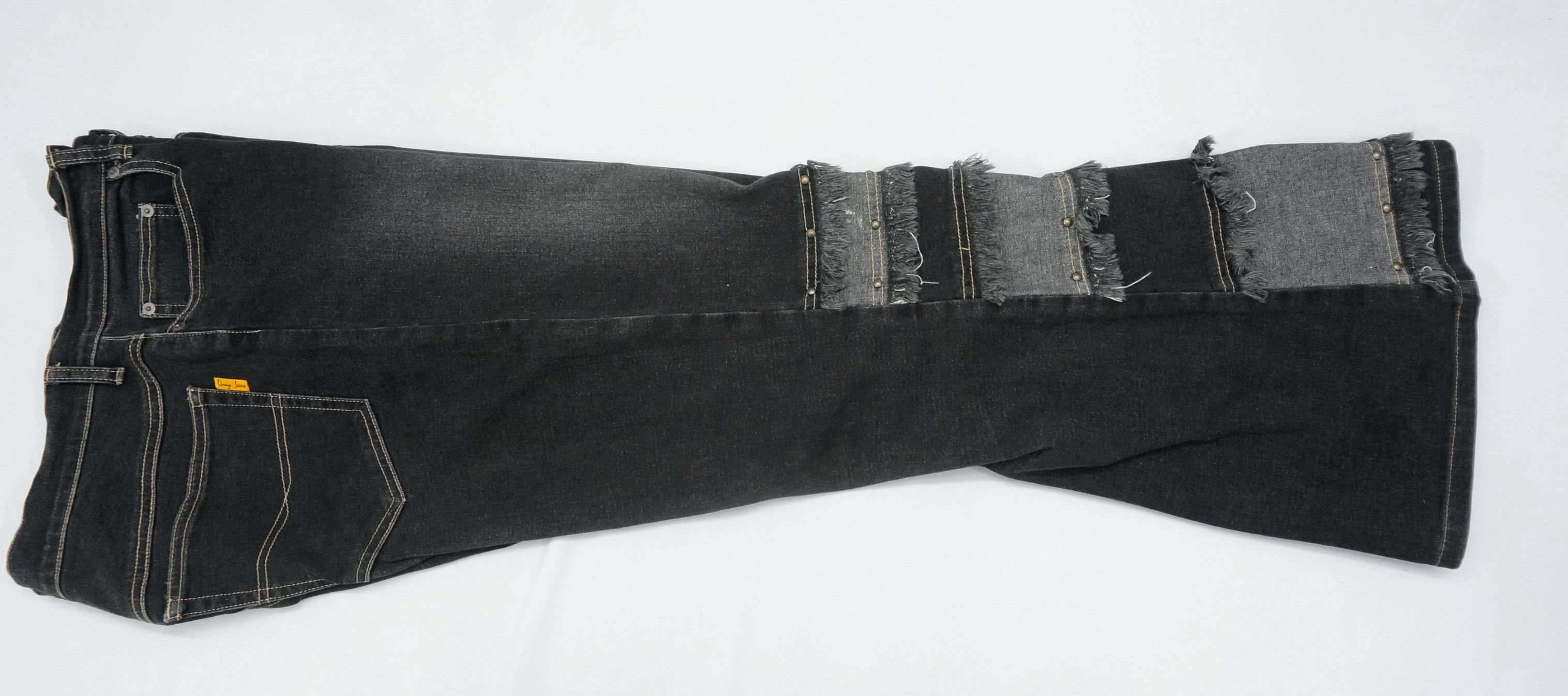 Japanese Brand Japan 🔴 ORANGE JUICE Flare Patchwork Hagi Style Denim Size US 33 - 4 Thumbnail