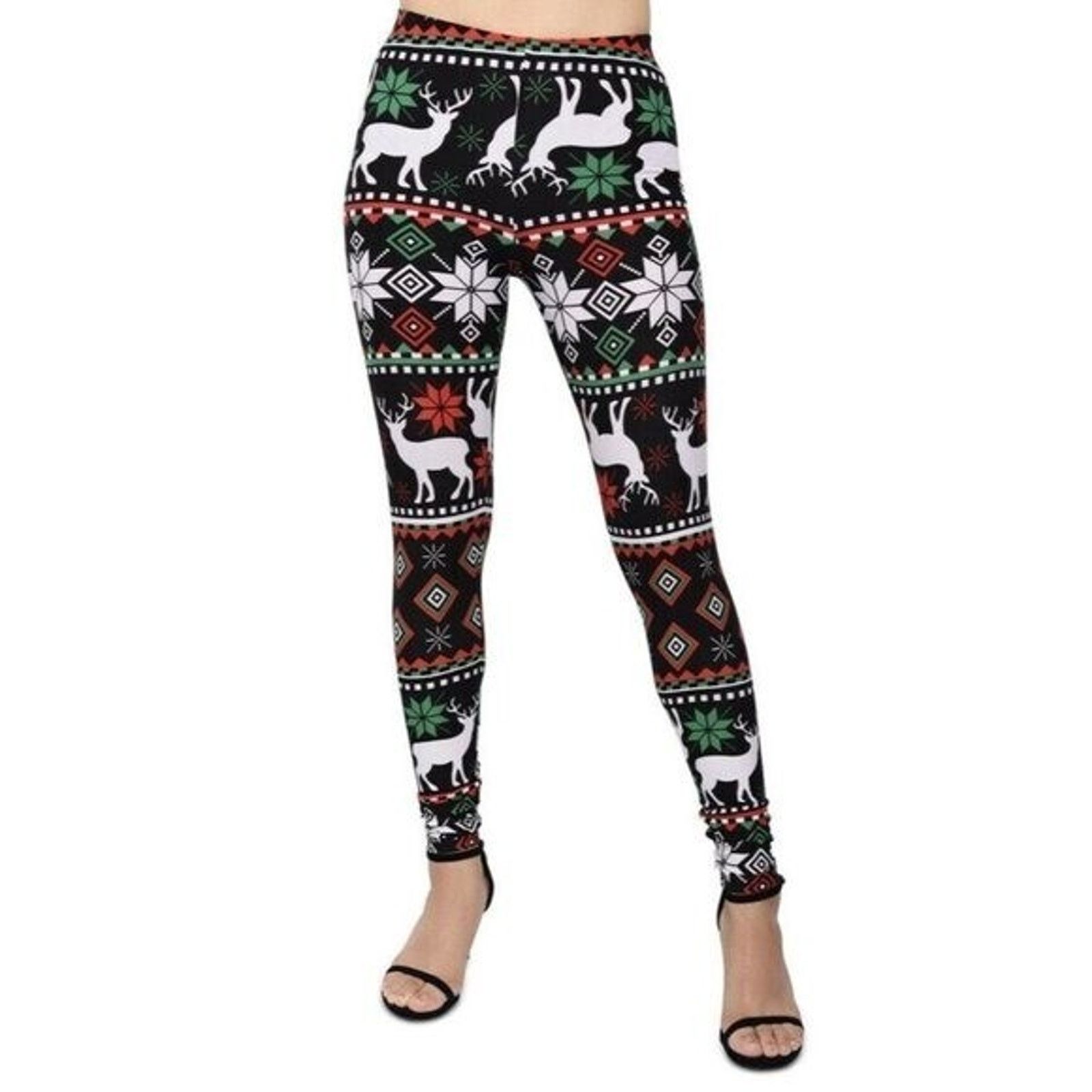 Planet Hollywood Planet leggings size XS holiday Christmas new year A000376 Size 22" - 1 Thumbnail