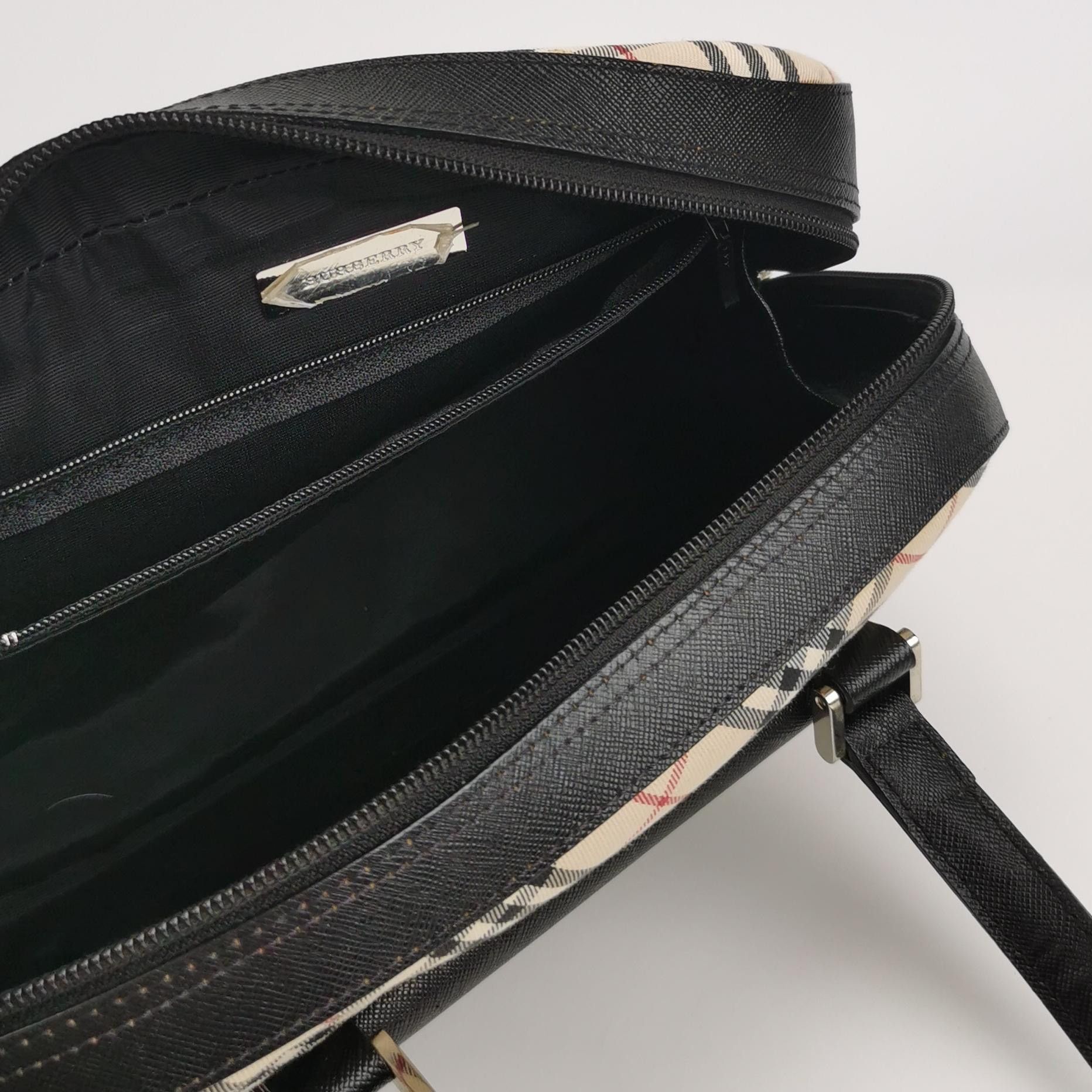 Burberry burberry leather plaid handle bag 0099 Size ONE SIZE - 7 Thumbnail