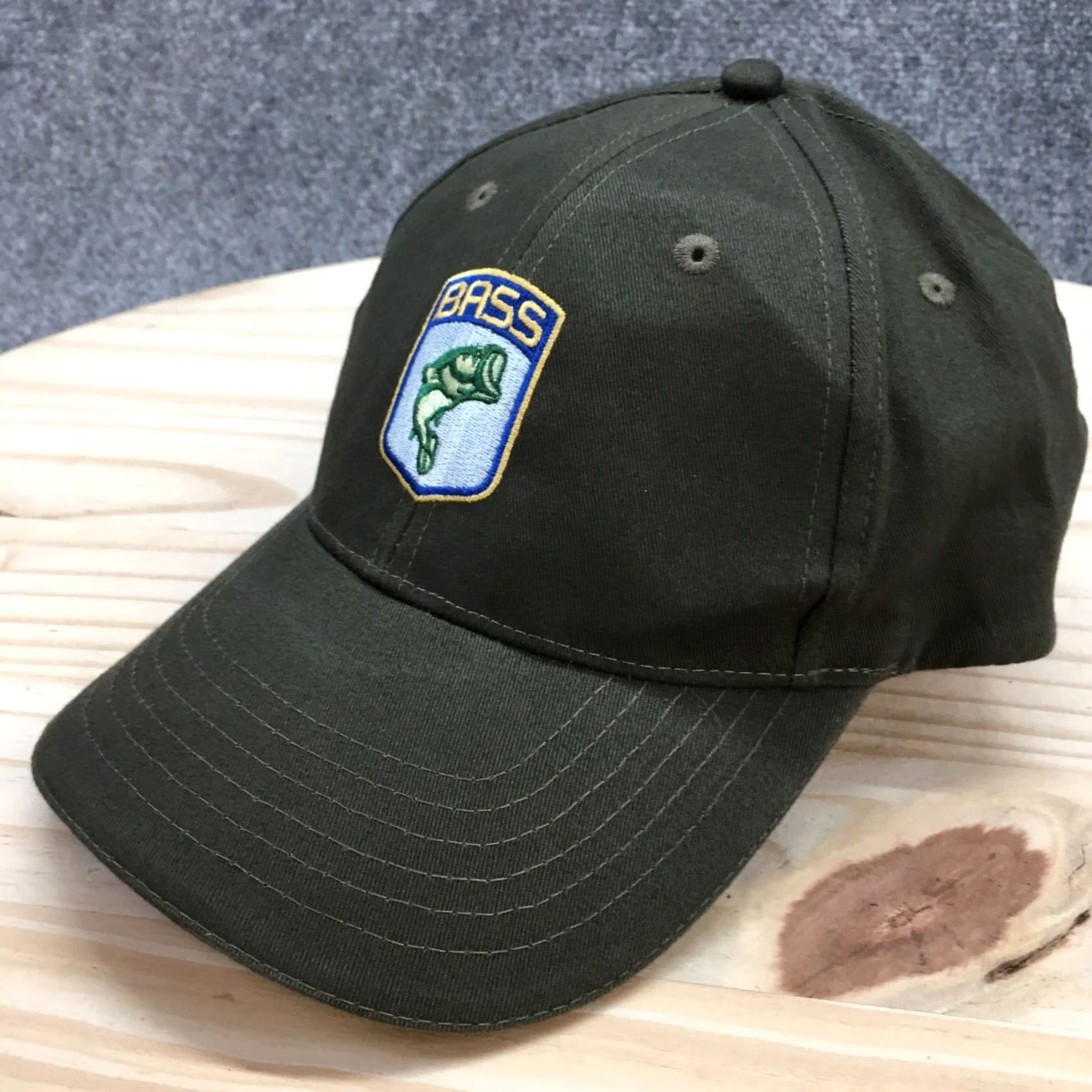 Vintage Bass Baseball Cap Hat Mens OS Green Cotton Adjustable Embroidered K-Products Size ONE SIZE - 2 Thumbnail