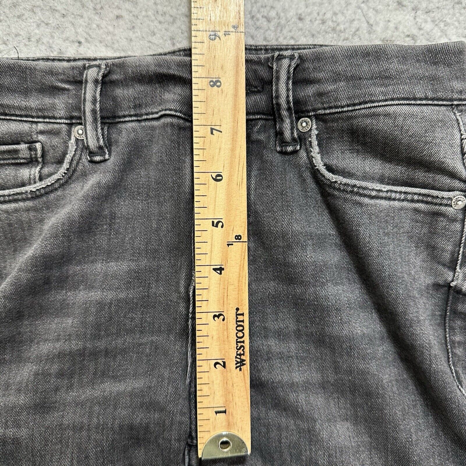 Allsaints AllSaints Grace Cropped Zip 26 Gray Skinny Jeans Mid Rise Size 26" / US 2 / IT 38 - 11 Thumbnail