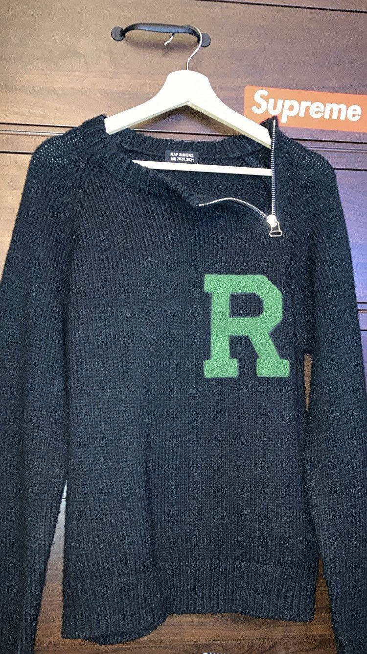 Raf Simons 2020-2021 AW Zipper Neck Knit sweater v