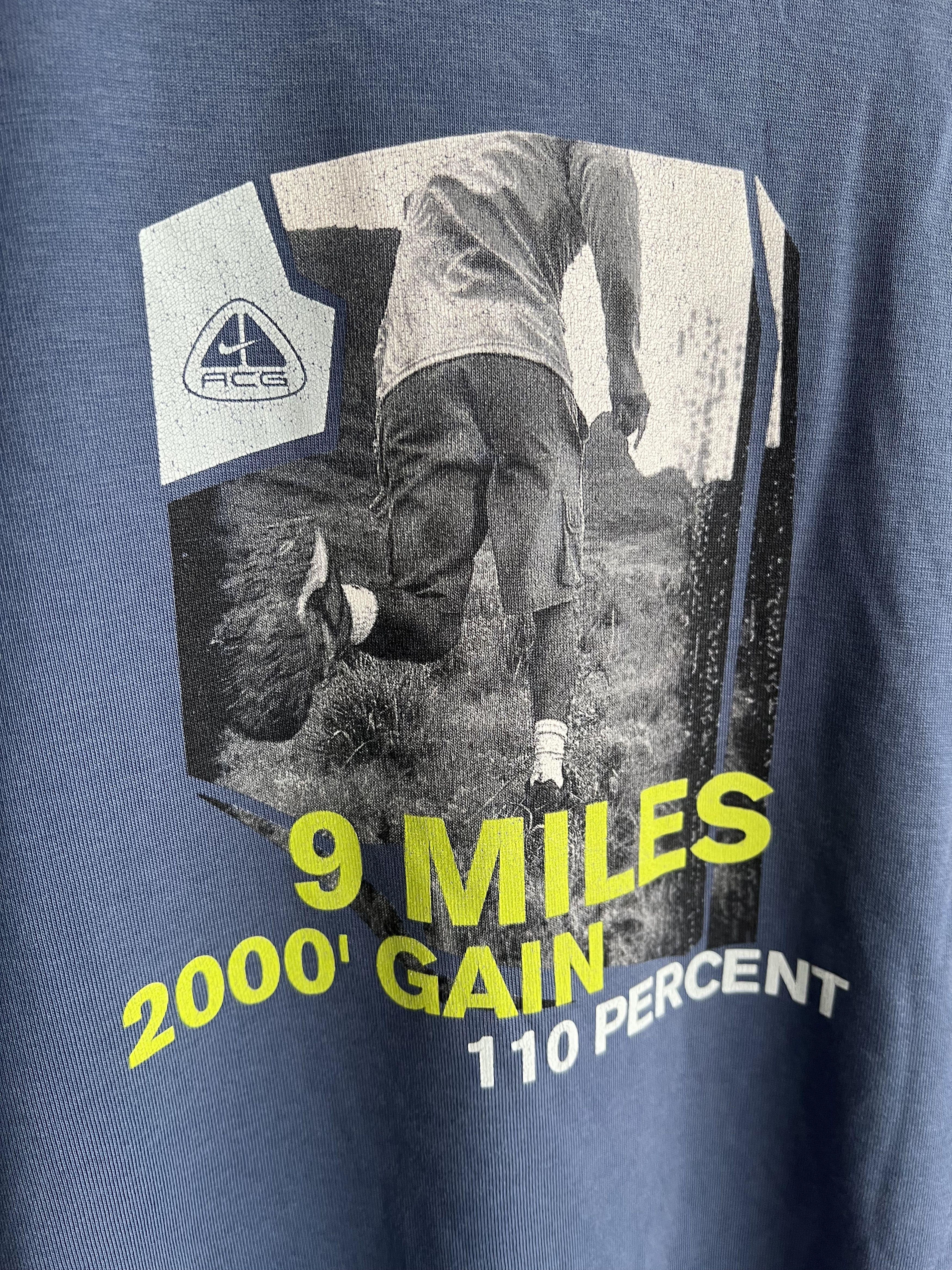 Junya Watanabe 2000s Nike ACG 9 Miles 110 Percent Print Graphic Tee y2k Size US XL / EU 56 / 4 - 3 Thumbnail