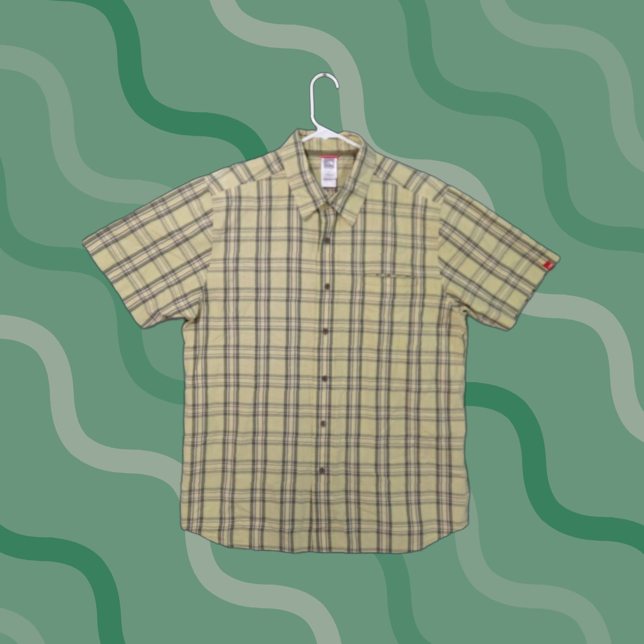 The North Face The North Face Shirt Mens L Yellow Plaid Button Up Short Sleeve Cotton Size US L / EU 52-54 / 3 - 1 Thumbnail