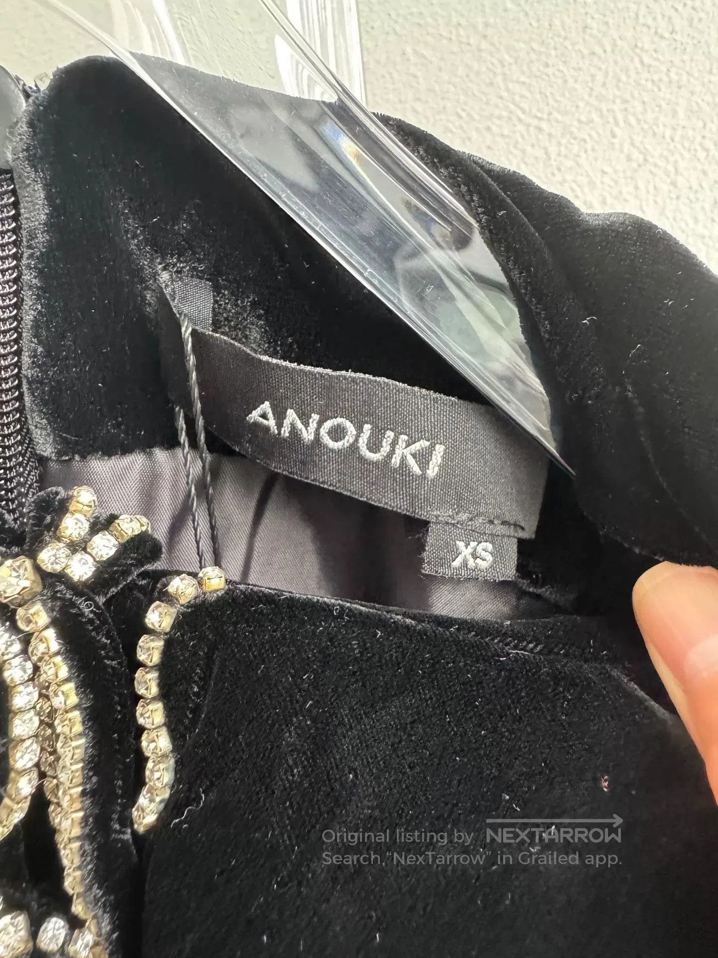 ANAIS JOURDEN Anouki Black Velvet Top. Size XS / US 0-2 / IT 36-38 - 3 Thumbnail
