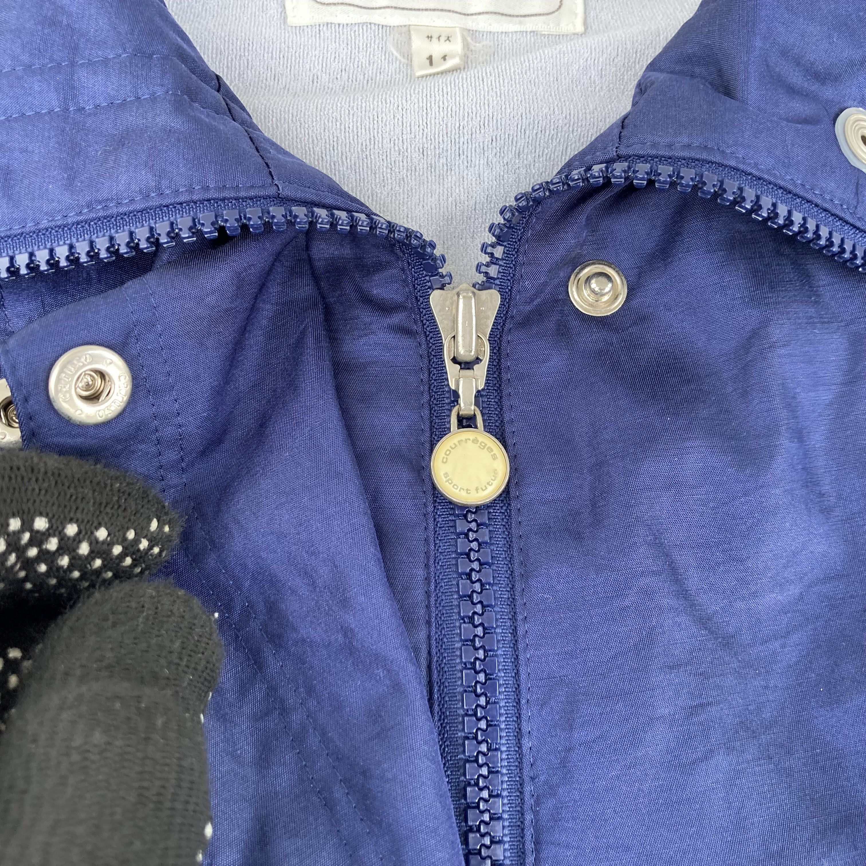 Courreges × Designer × Vintage Vintage courreges Sport Futur blue 90s Zipper Sweater Size US M / EU 48-50 / 2 - 3 Thumbnail