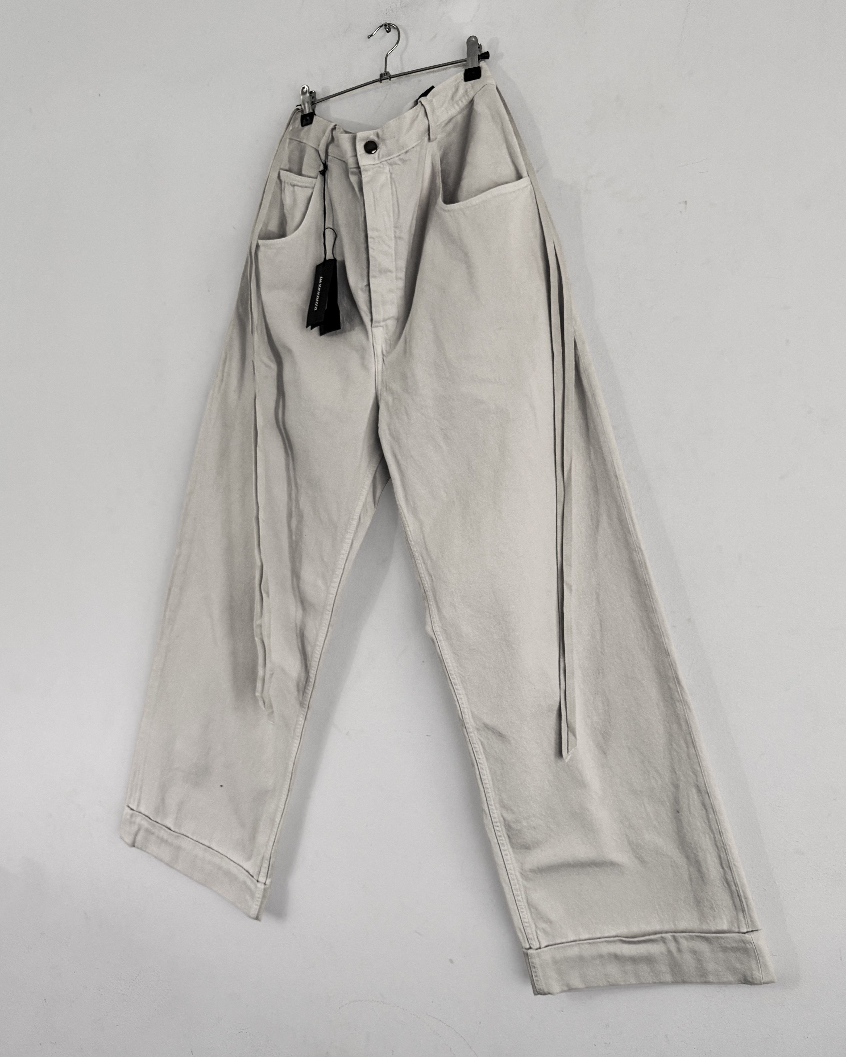Ann Demeulemeester High Comfort Strap Trousers Denim Ivory Size US 34 / EU 50 - 10 Thumbnail