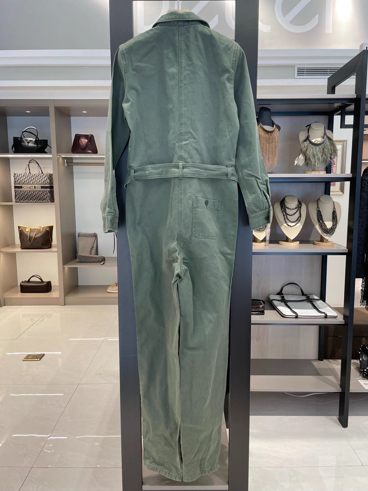 A.P.C. A.p.c Authentic military green cotton jumpsuit 36 Size 26" / US 2 / IT 38 - 2 Thumbnail