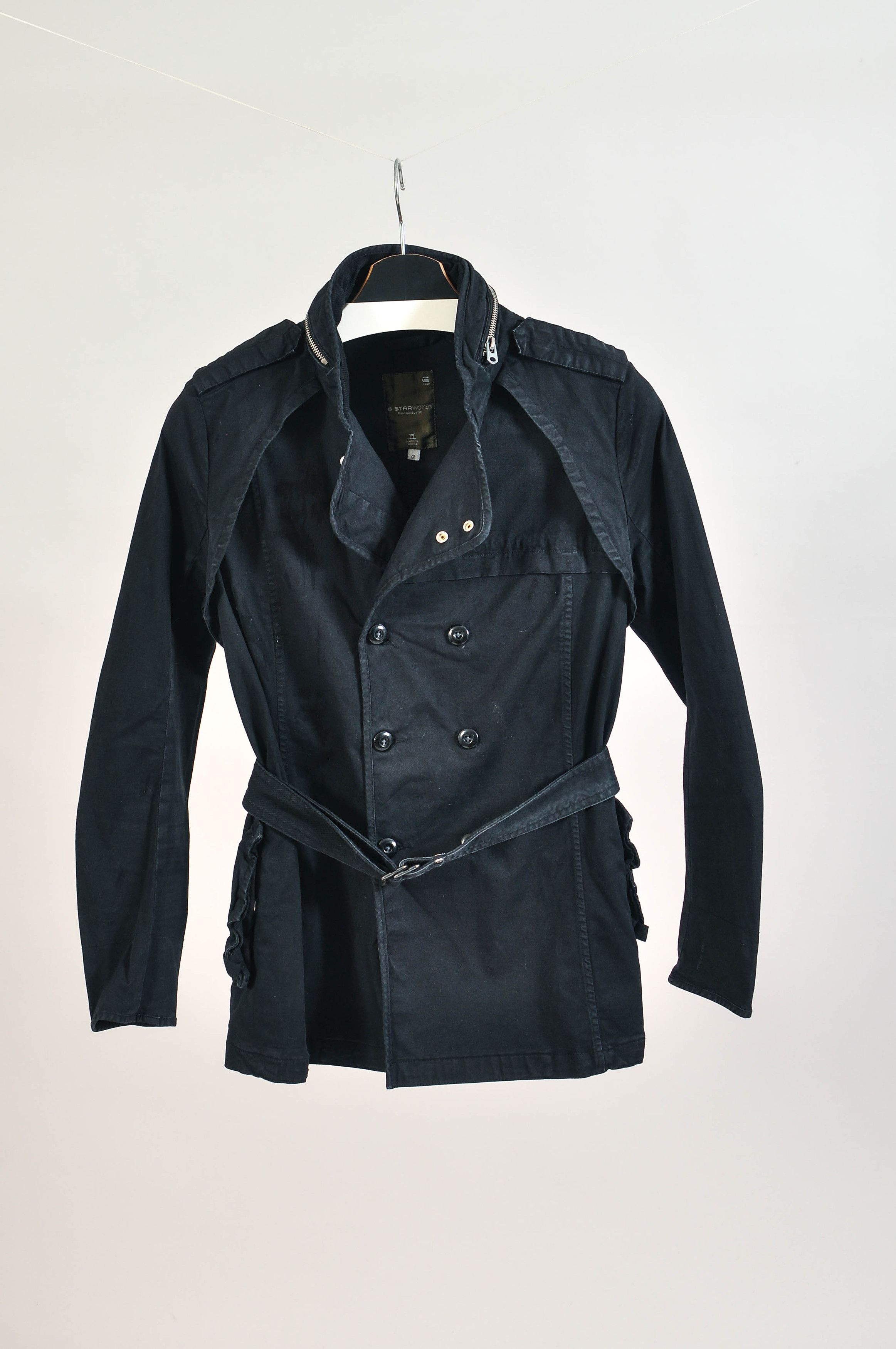 G-Star Black short trench coat Size S / US 4 / IT 40 - 4 Thumbnail