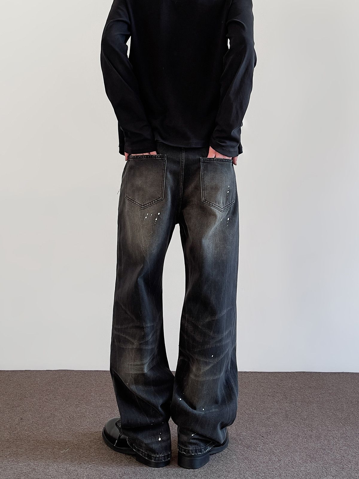 Other Washed Bootcut Denim Jeans with Paint Splatter Detail Size US 32 / EU 48 - 4 Thumbnail