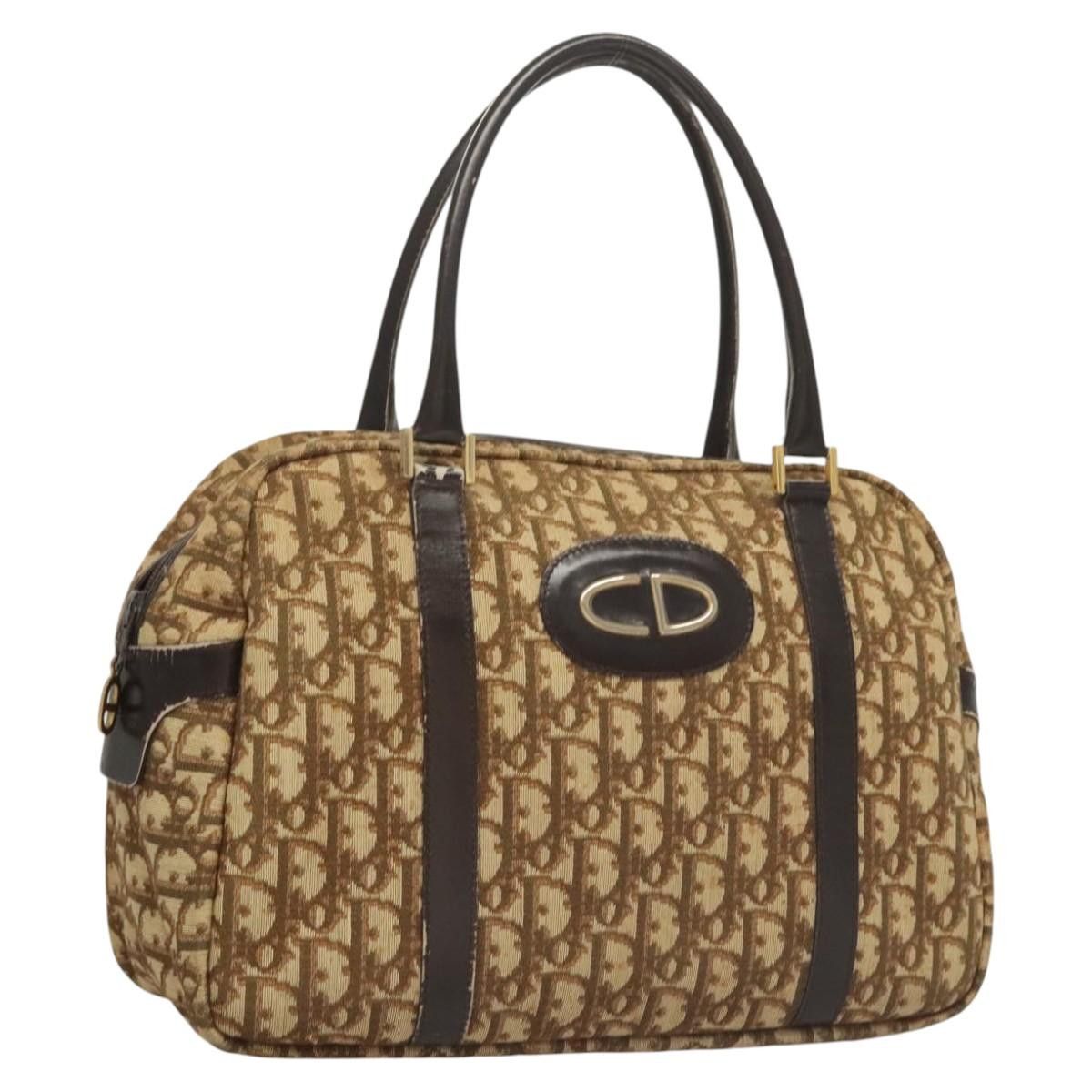 Dior DIOR Trotter Canvas Hand Bag Brown Gold Size ONE SIZE - 1 Thumbnail